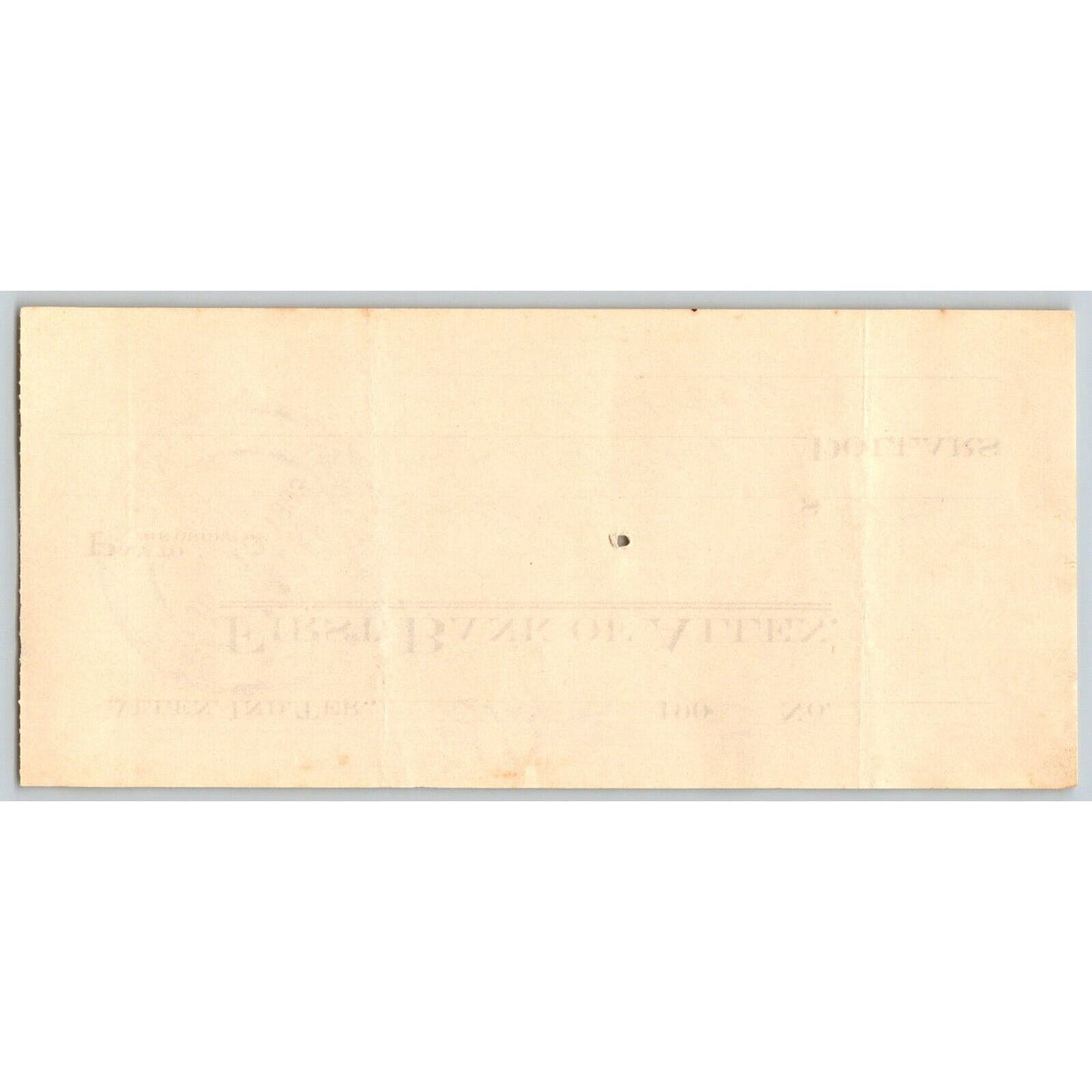 Allen, OK 1903 Indian Territory "First Bank of Allen" Check - Scarce