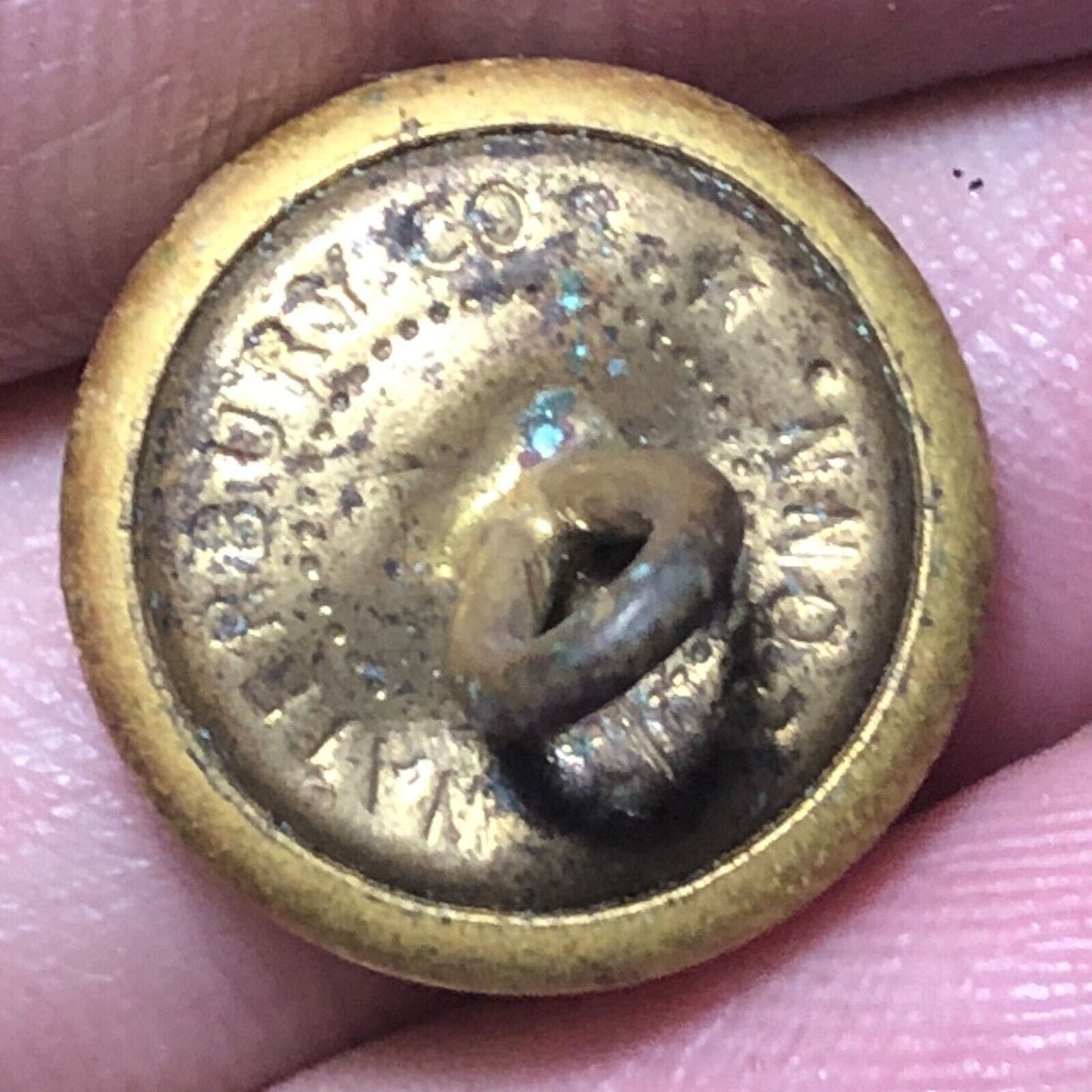 Penn Central Railroad Uniform Button Brasstone 1/2" Waterbury