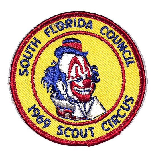 BSA Patch South Florida Council 1969 Scout Circus Clown VGC Scarce
