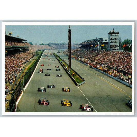 c1990 Indy 500 - Start of Race - Motor Speedway NOS 4" x 5 3/4" Postcard