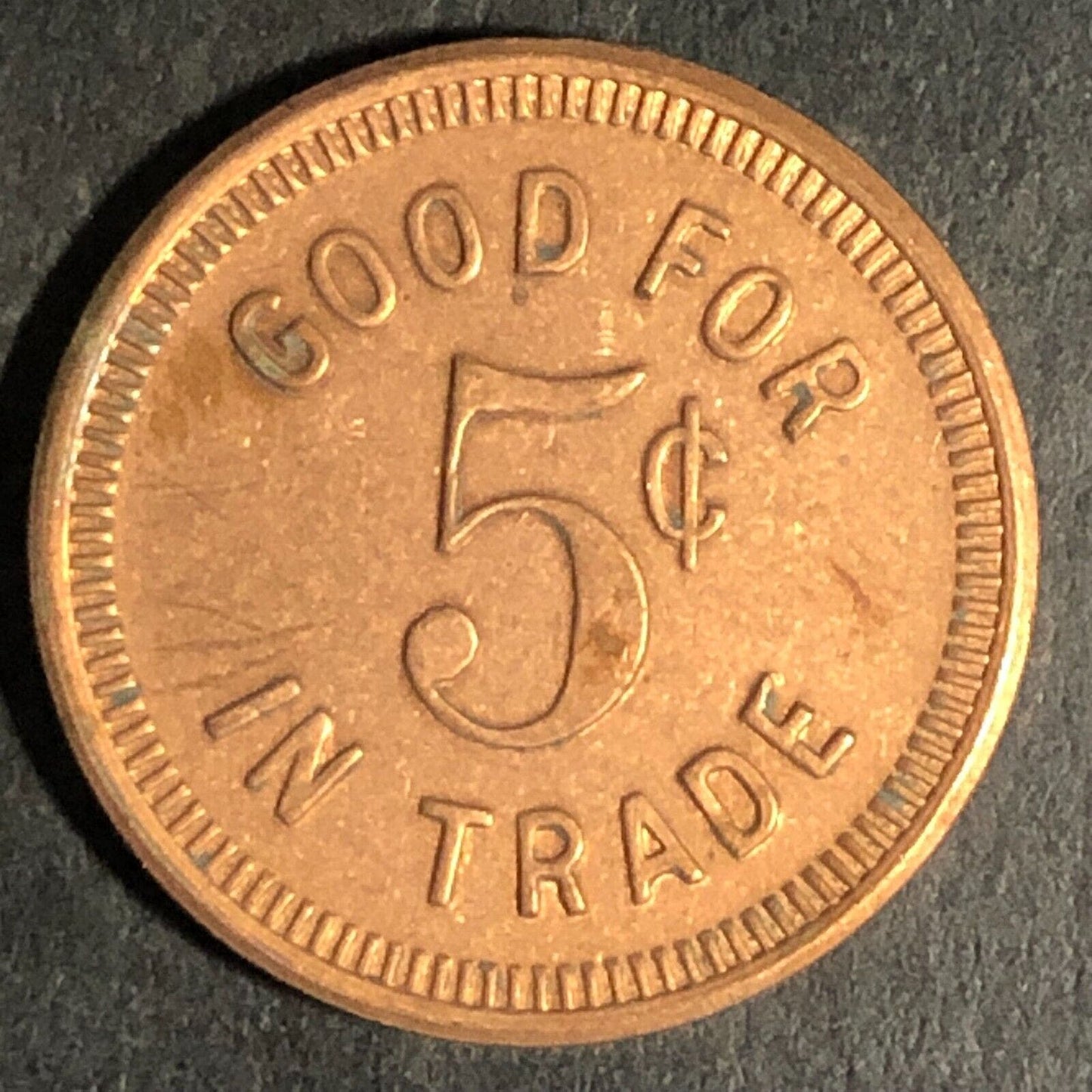 B.P.O.E. Medford Elks Club No. 1168 Brass G/F 5c In Trade Token 21mm Scarce