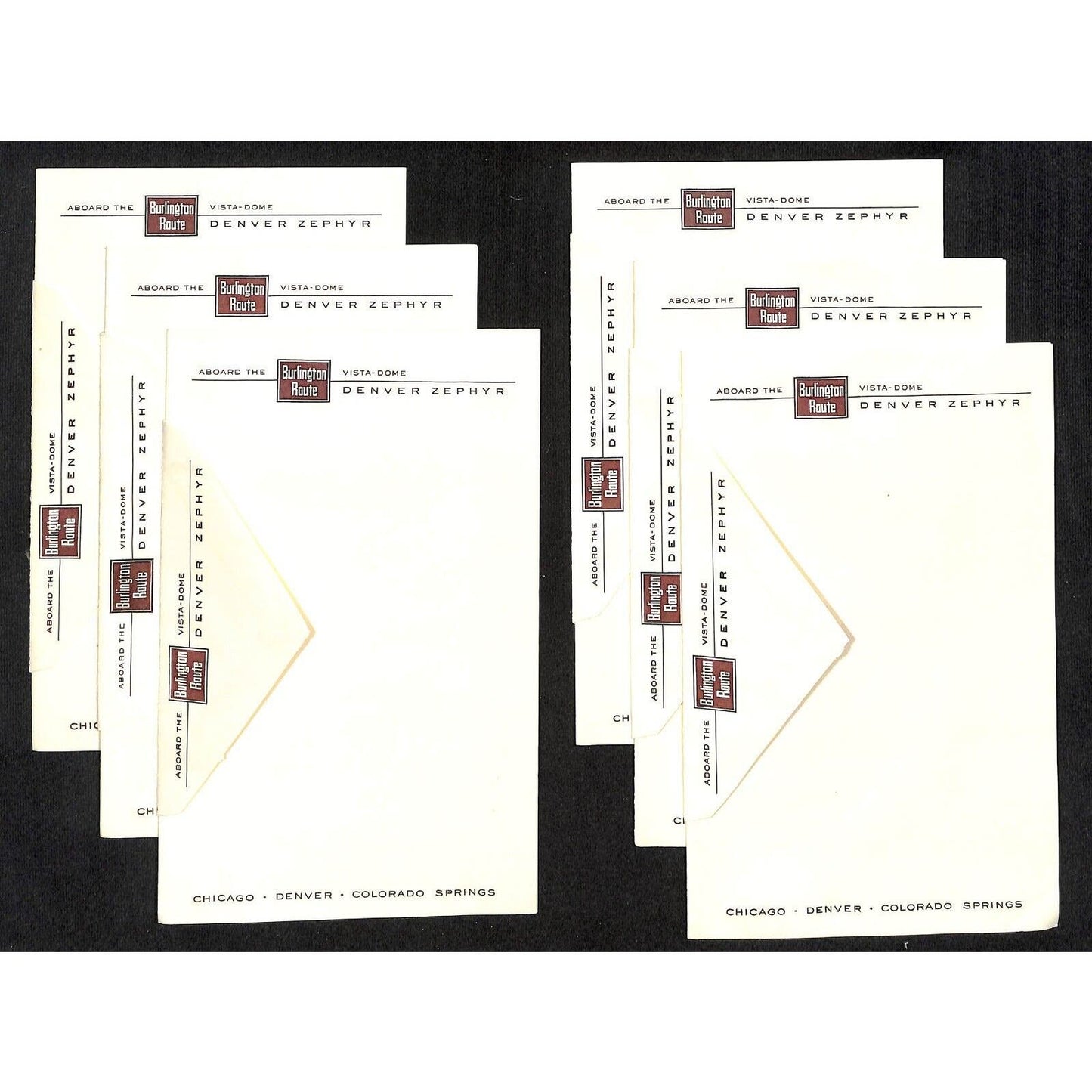 Group of 100+ Railroad En Route Stationary Santa Fe Burlington Route NOS