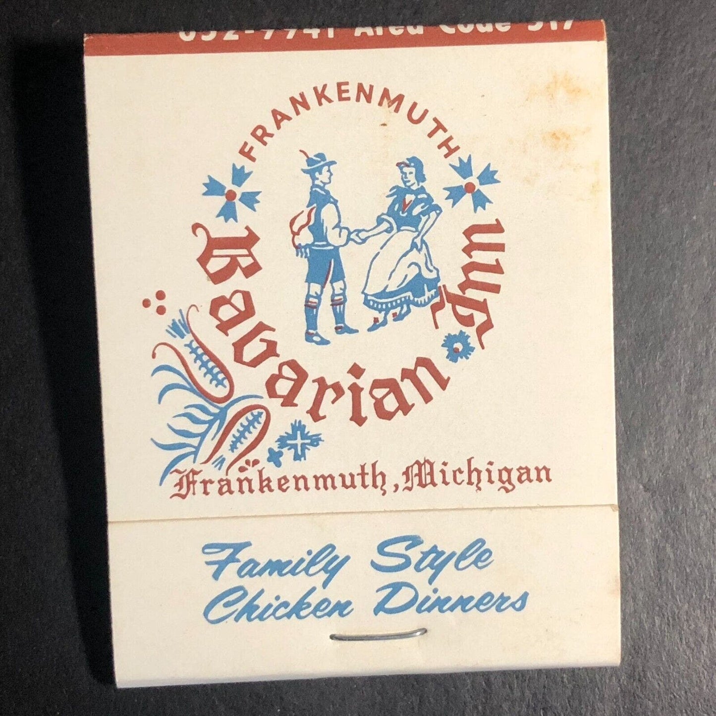 Frankenmuth Bavarian Inn Michigan Full Matchbook c1974-84 VGC