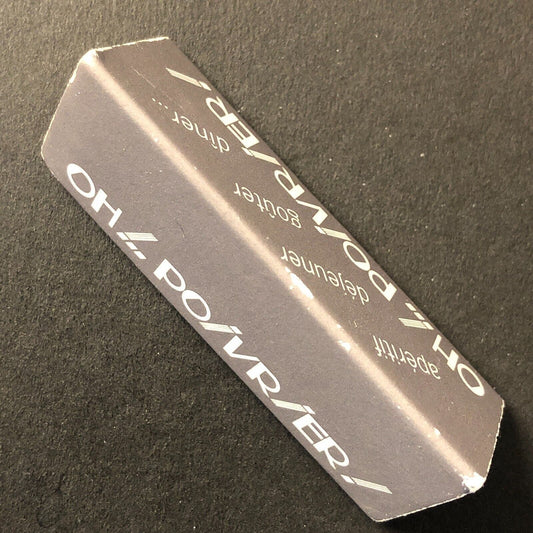 "Oh! Poivrier!" Restaurant Paris France Novelty Triangular Matchbox c1984-90