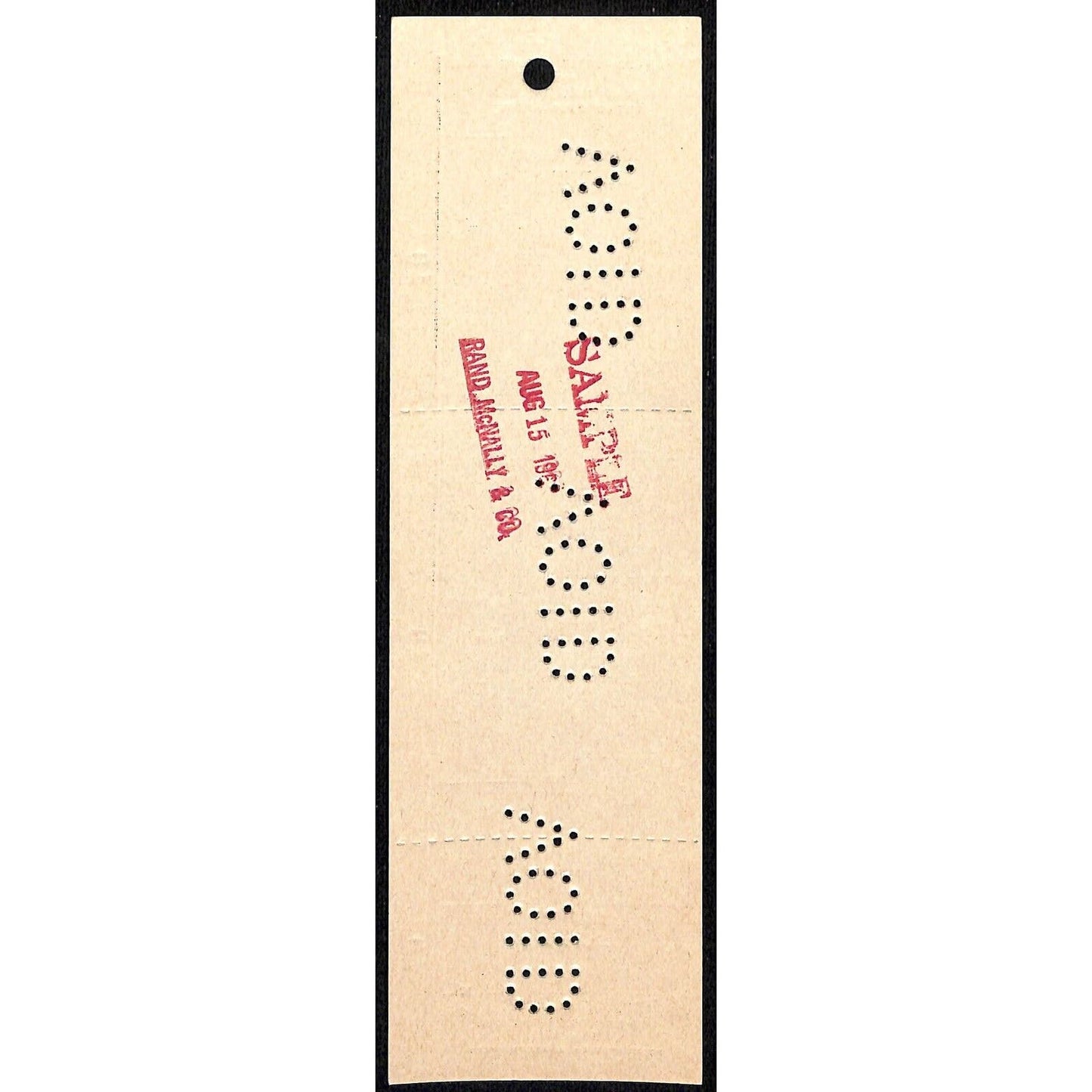 Burlington Route Galesburg to Chicago Unused VOID SAMPLE Ticket 1963 # 07 Scarce