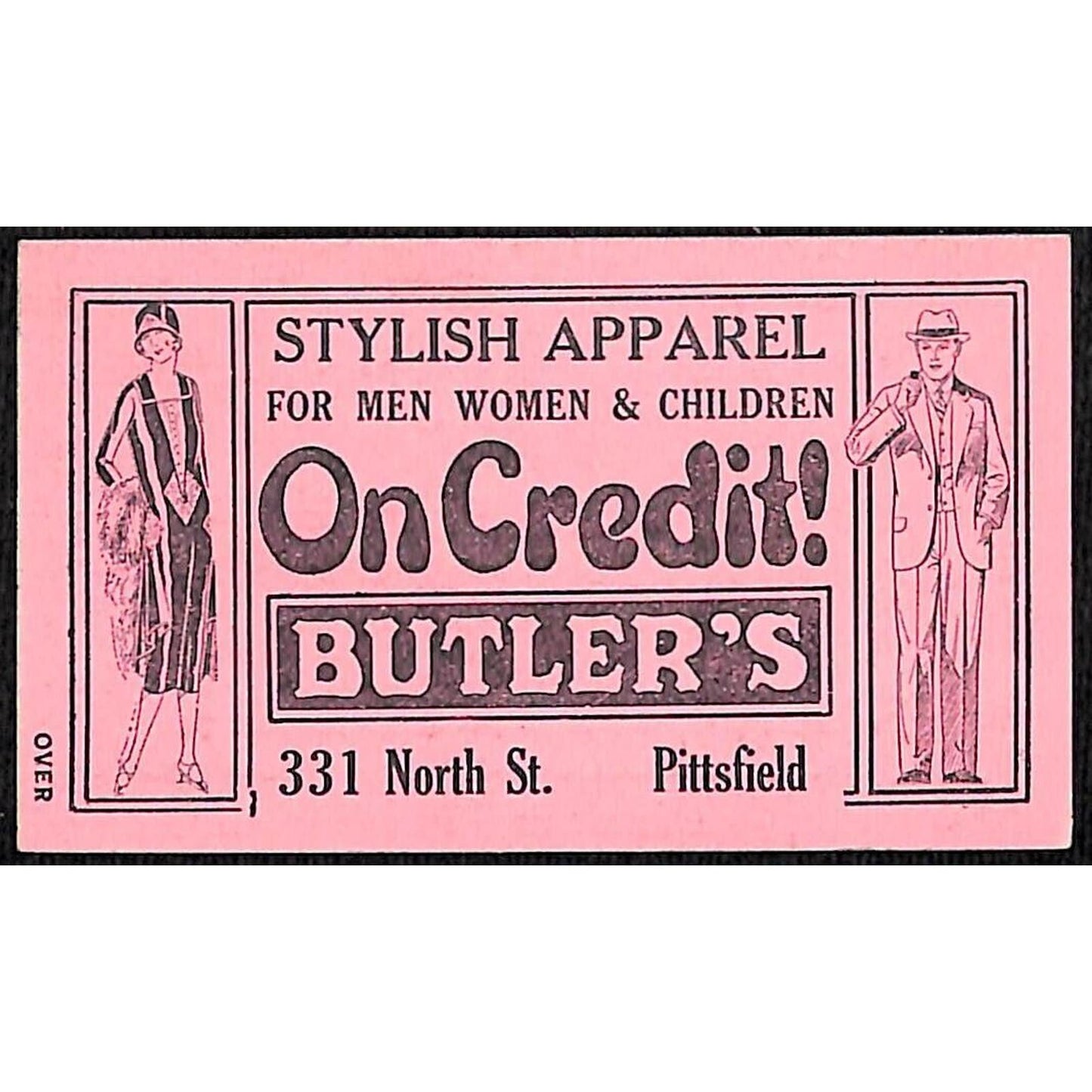 Berkshire Street Railway (1902-1941) Zone 4 Seat Check Butler's Apparel Scarce