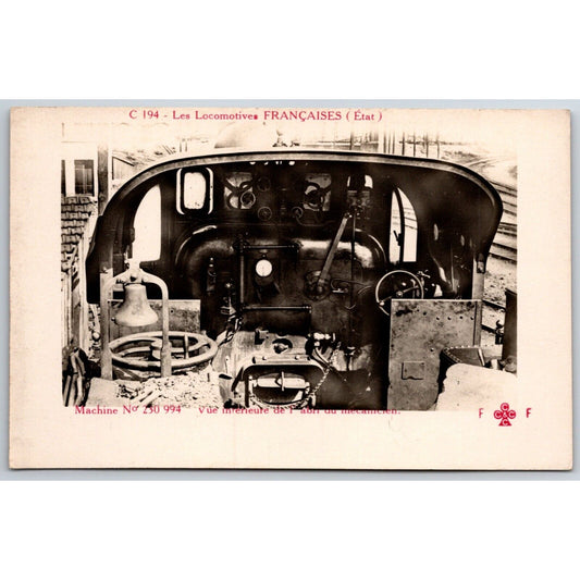 French Railroad RPPC* Postcard Machine 230-994 C 194 c1910 F. Fleury
