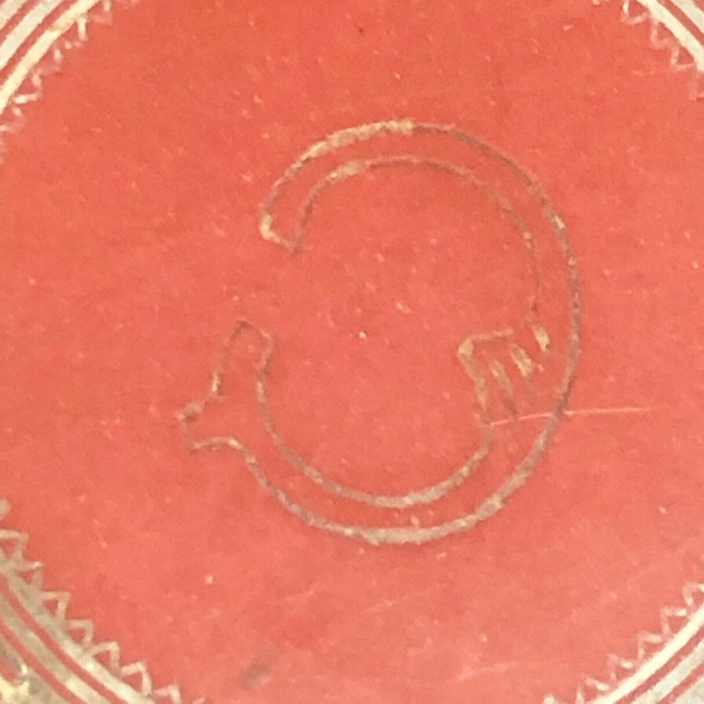 Clay Single Letter "C" Monogram Red Poker Chip - Eisenstadt Coll.