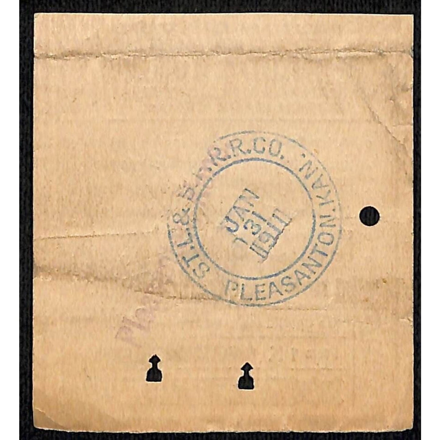 1911 St. Louis & San Francisco Railroad Ticket Kansas City Des Moines #6013