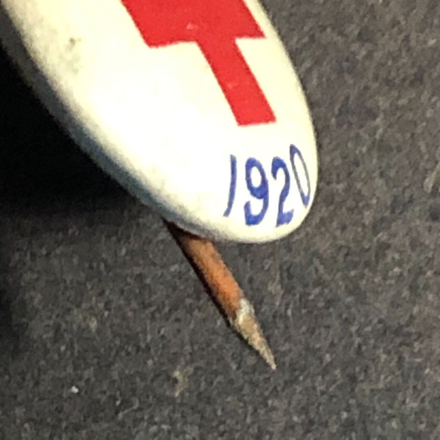 Red Cross 1920 Very Small Steel Pinback Button