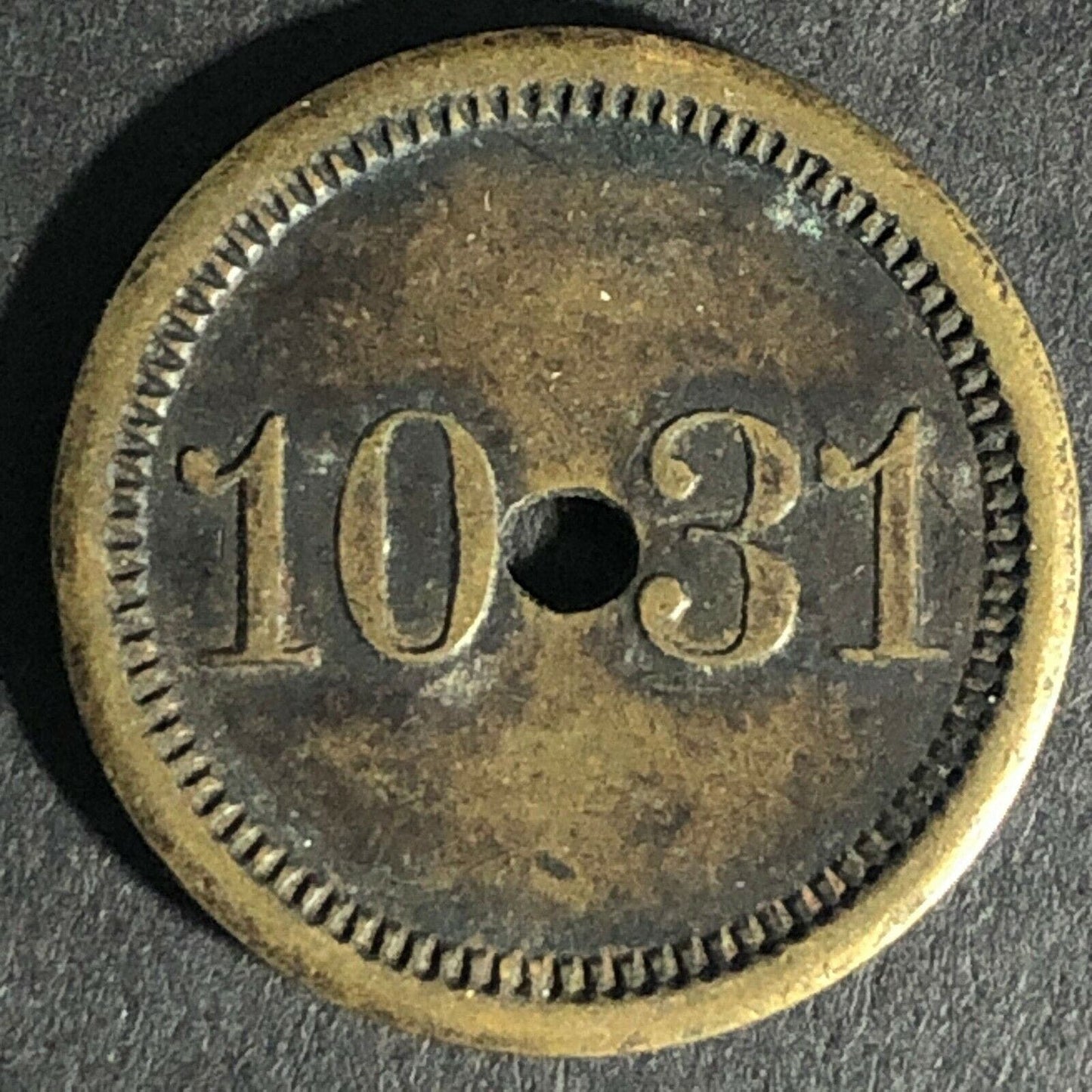 "10 31" Good For 5c In Trade Brass Token 21mm