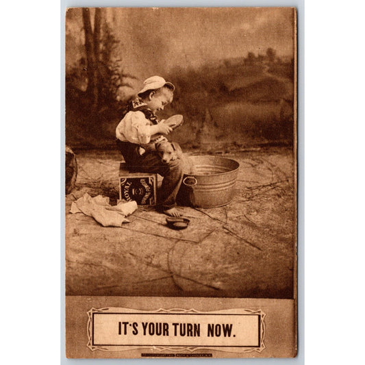 "It's Your Turn Now" Royal Baking Power Child on Product Box Adv. Postcard - VGC