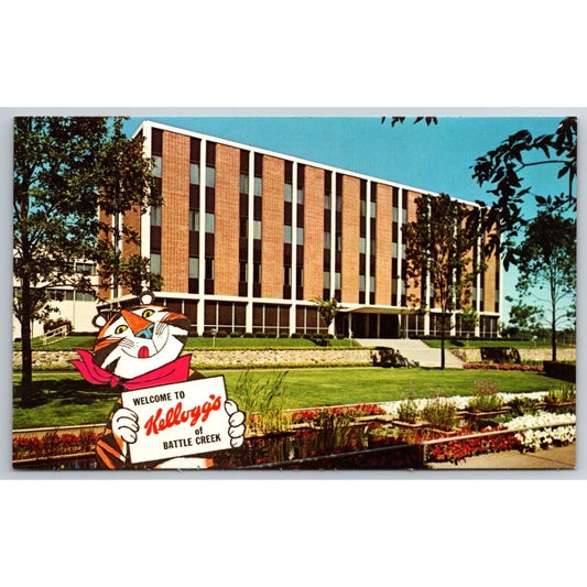 Kellogg Co. Battle Creek Tony Tiger Hanna Postcard UP c1966 Scarce VGC