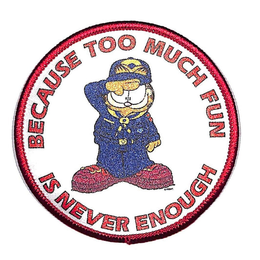 BSA Patch "Because Too Much Fun is Never Enough" Garfield c1990's ? VGC