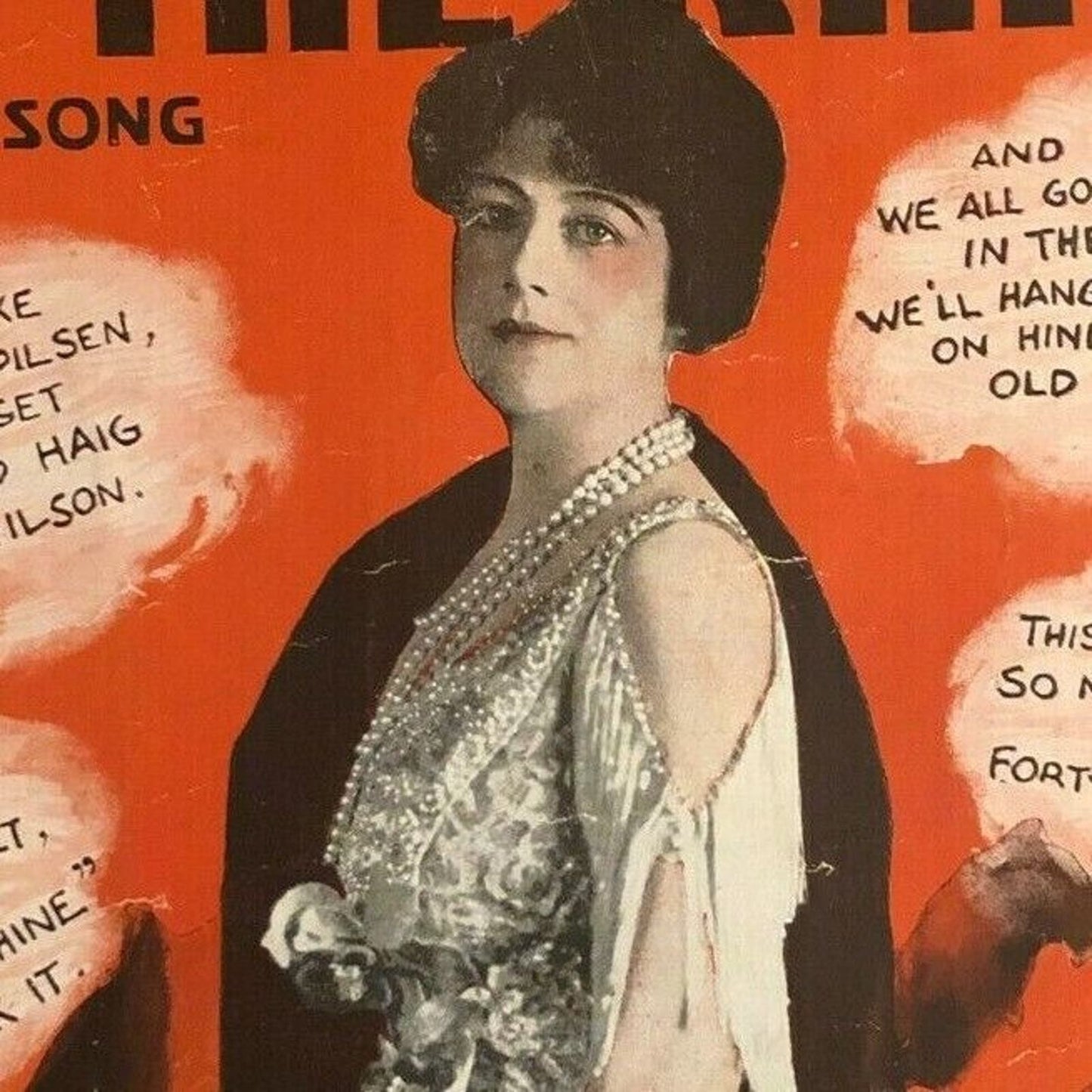 Vintage WWI Sheet Music "Bing! Bang! Bing 'em on the Rhine"