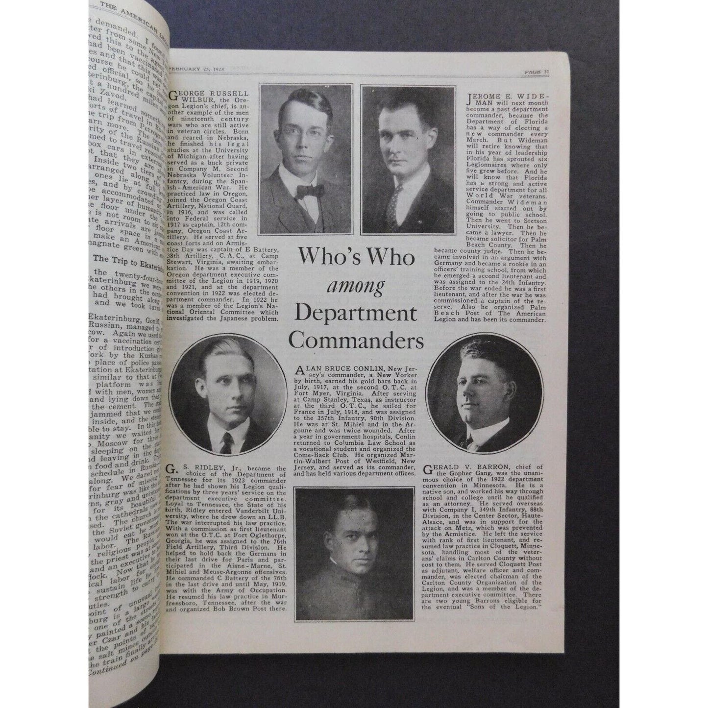 "The American Legion Weekly" Feb 1923 - 30 pgs.