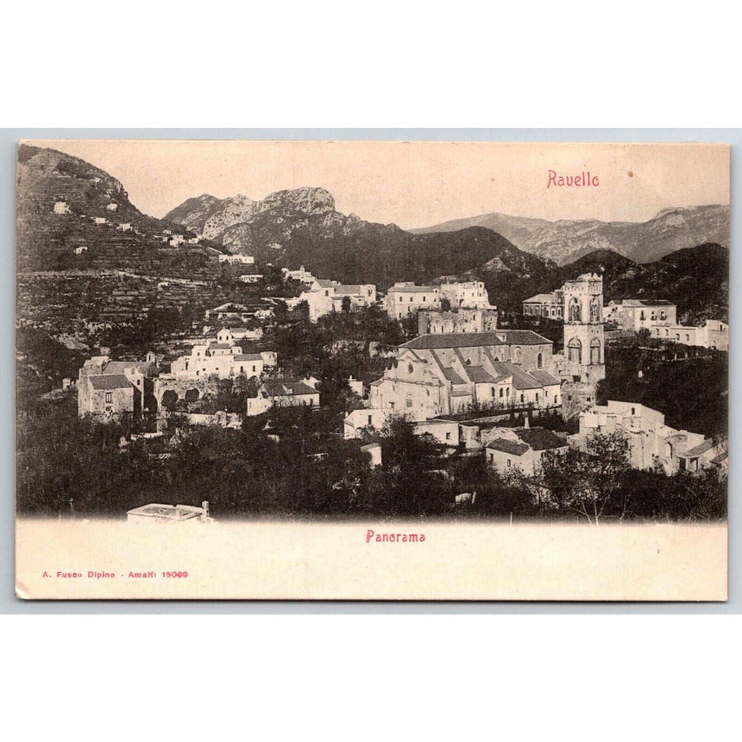 Italian Postcard Revello Panorama RPPC 1901-1907 NP VGC