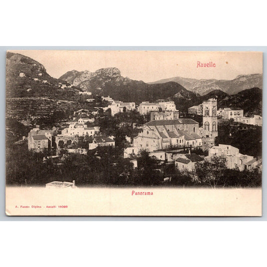 Italian Postcard Revello Panorama RPPC 1901-1907 NP VGC