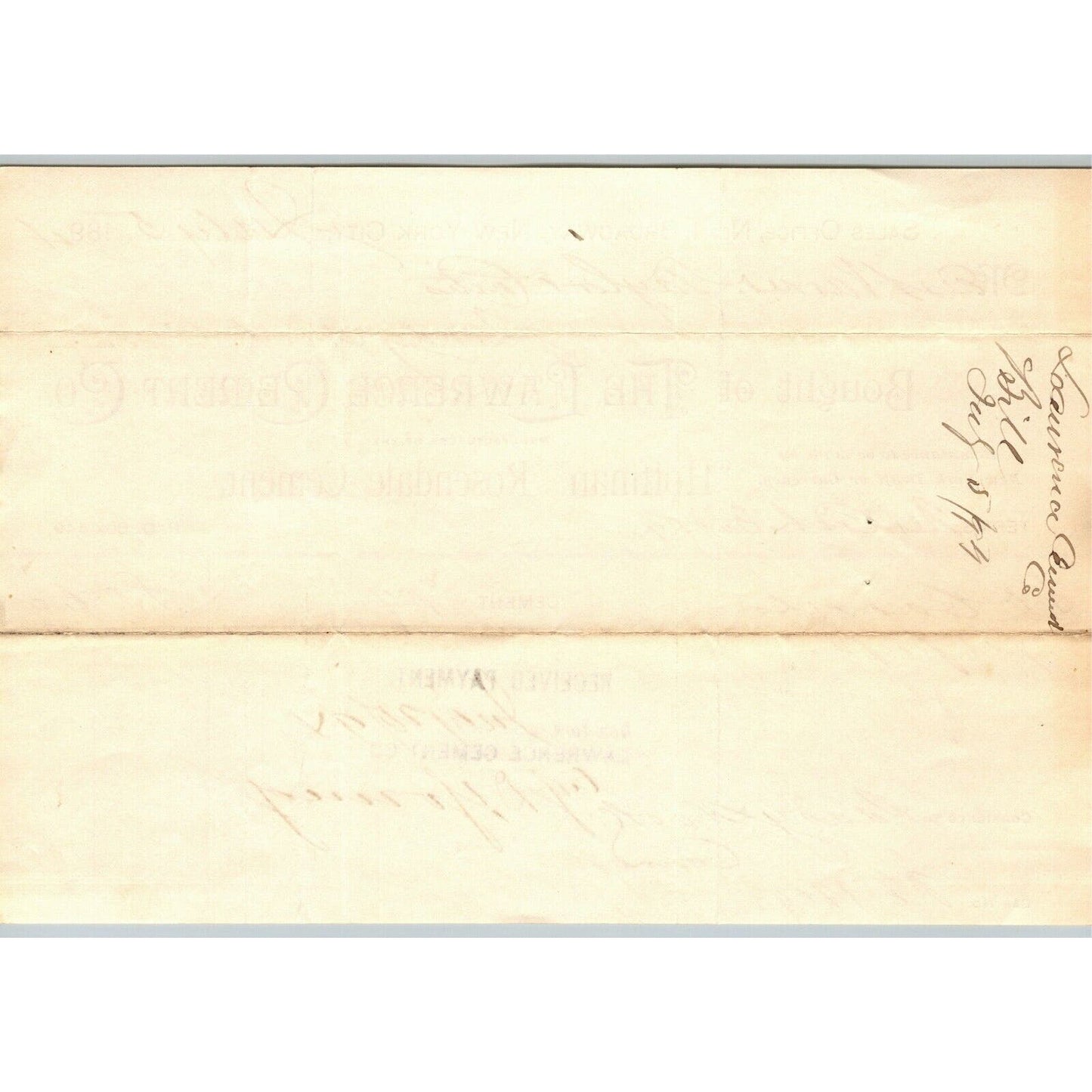 Lawrence Cement NY, NY to Warner, Taylor & Curtis Sandy Hook Letterhead 1894