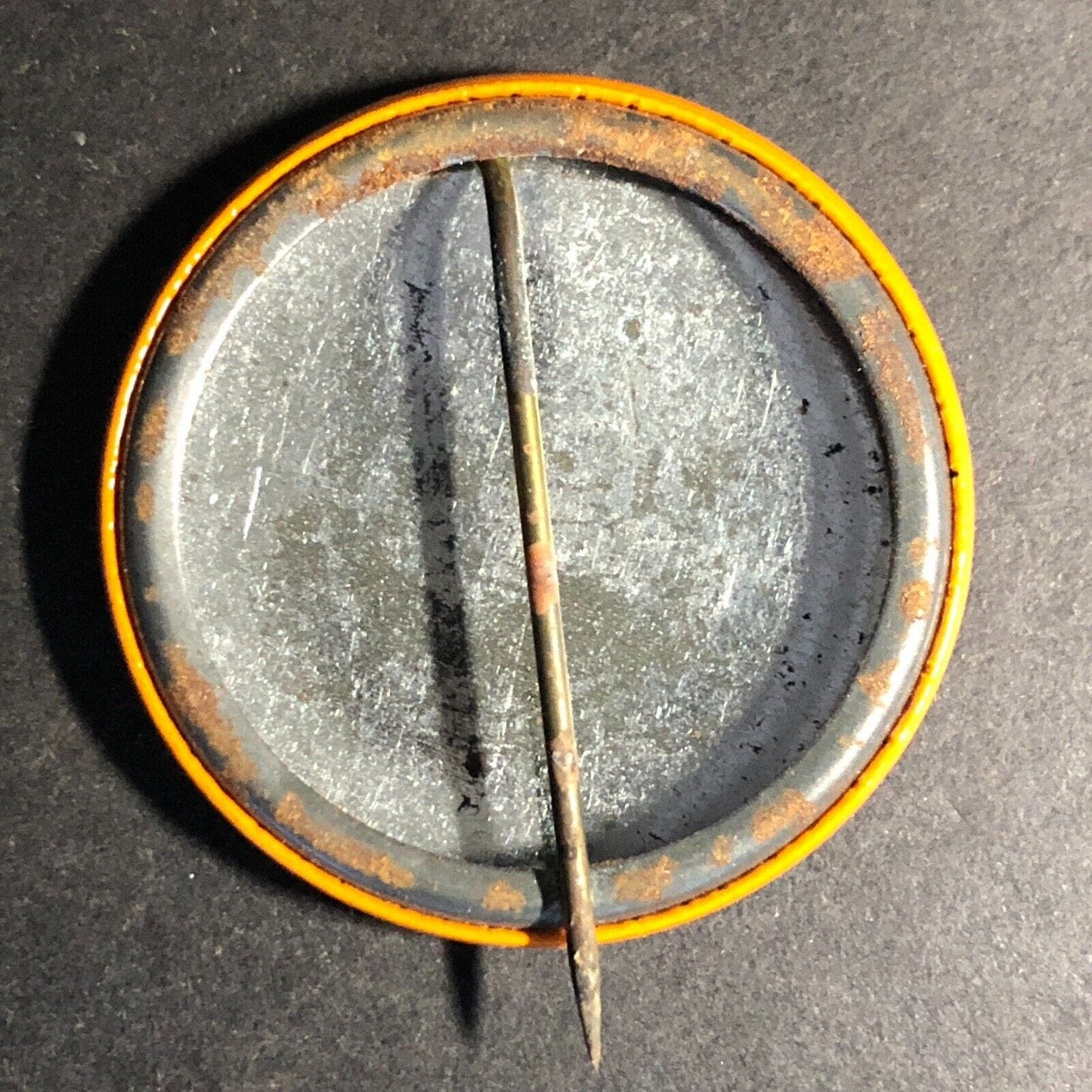 Black Cat (Spring Snap Hook Logo ?) Vintage Steel Pinback Button c1960's-70's
