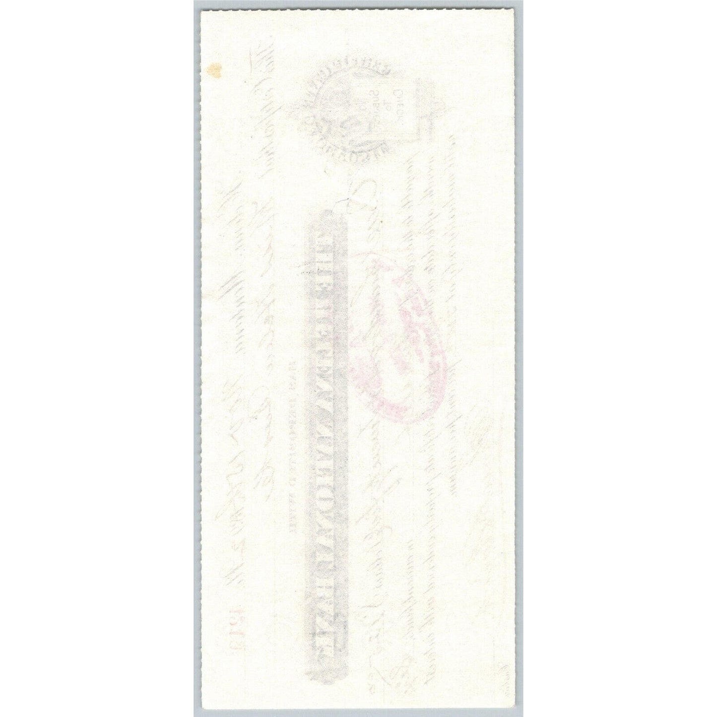Helena Montana First National Bank 1892 Certificate of Deposit / Check