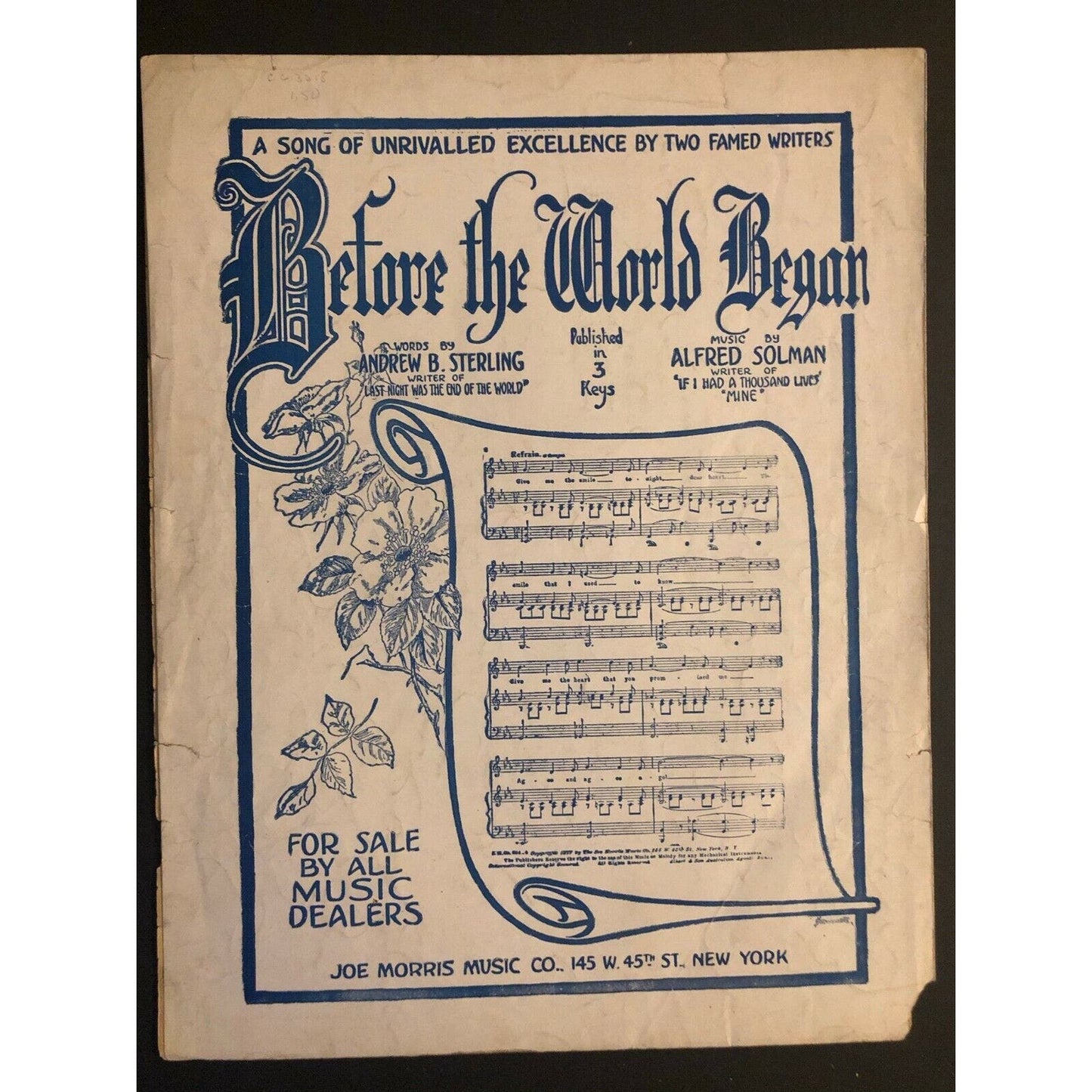 Vintage WWI Sheet Music "My Yankee Boy"