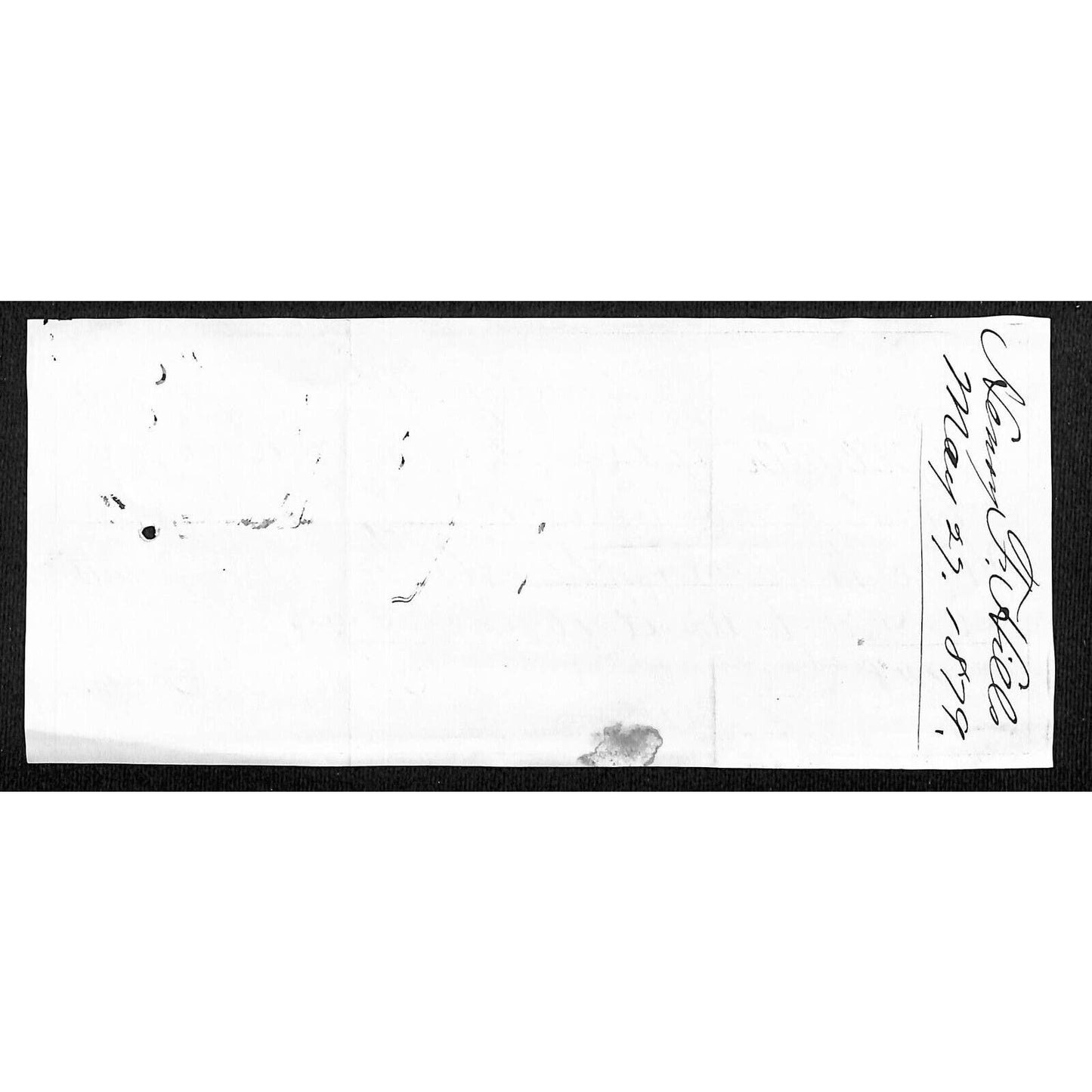 New York Greenhood Bohm & Co. (Helena, MT Clothiers) 1879 Payment Receipt
