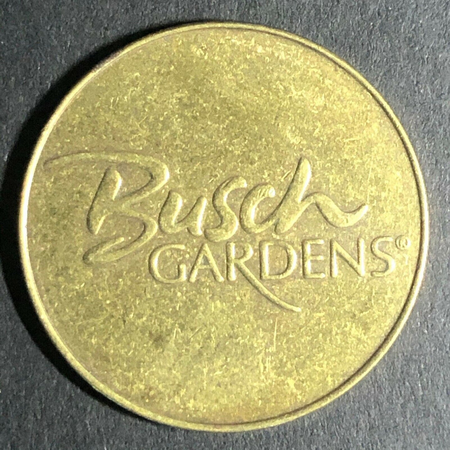 25.30mm Vintage Brass SeaWorld / Busch Gardens Token - Fauver Coll.