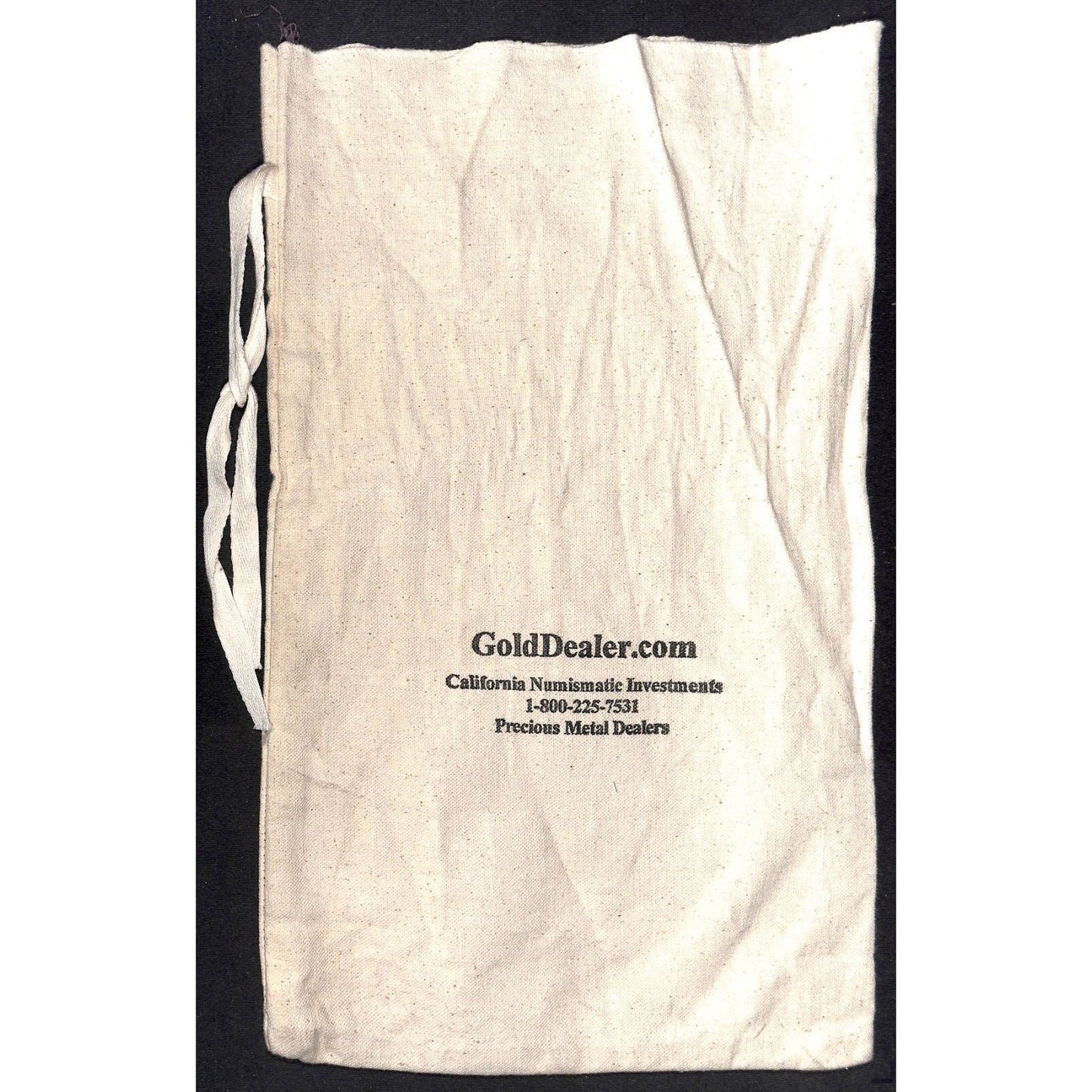 California Numismatic Investments GoldDealer.com Sturdy Cotton Coin Bag VGC
