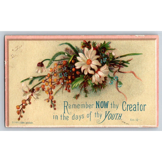 "Remember NOW Thy Creator in the Days of Thy Youth" Victorian Church Card