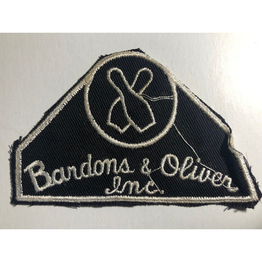 Bardons & Oliver (Lathes - Bowling) Vintage Embroidered Patch VGC c1950's-60's