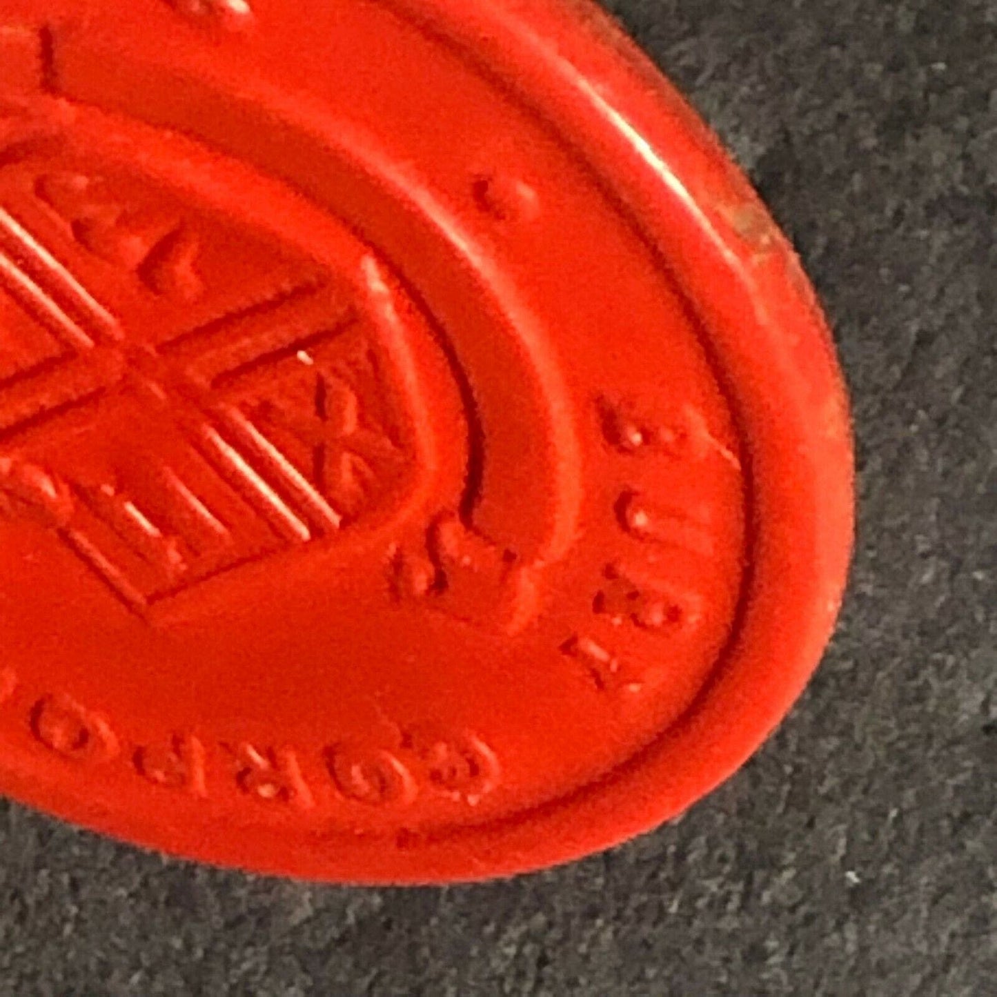 Bury Transport England Plastic Token Red 1D 21mm c50's-60's