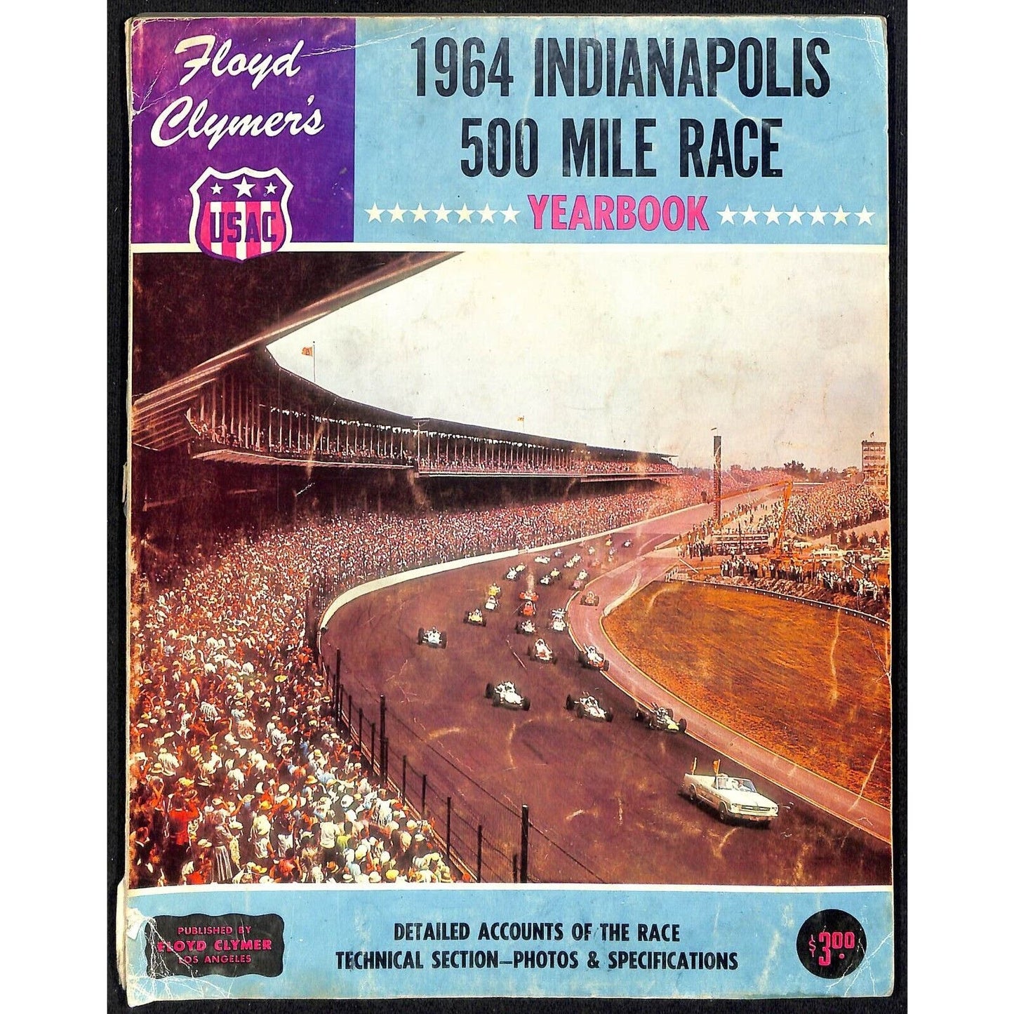 1964 Indy 500 Floyd Clymer's Indianapolis Yearbook IMS 190pp