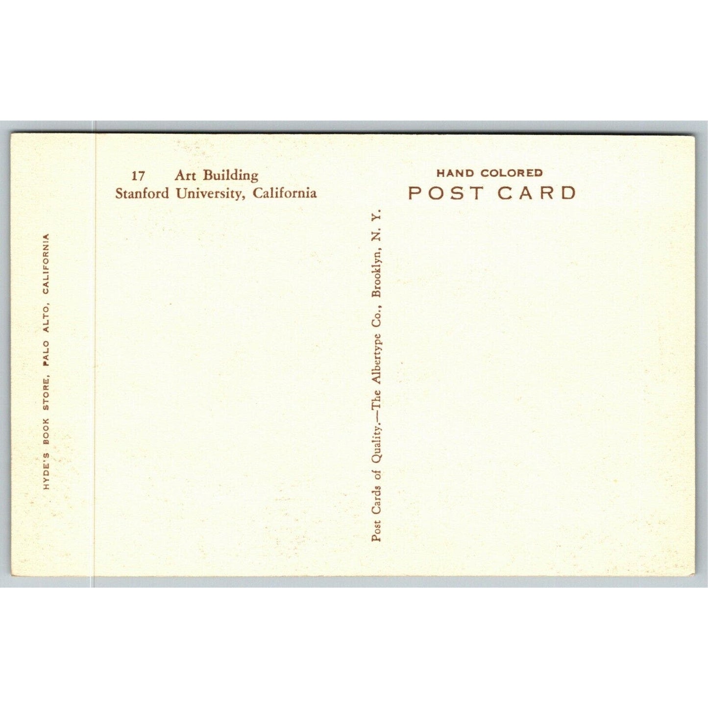 Vintage Postcard "Art Building Stanford University, California"