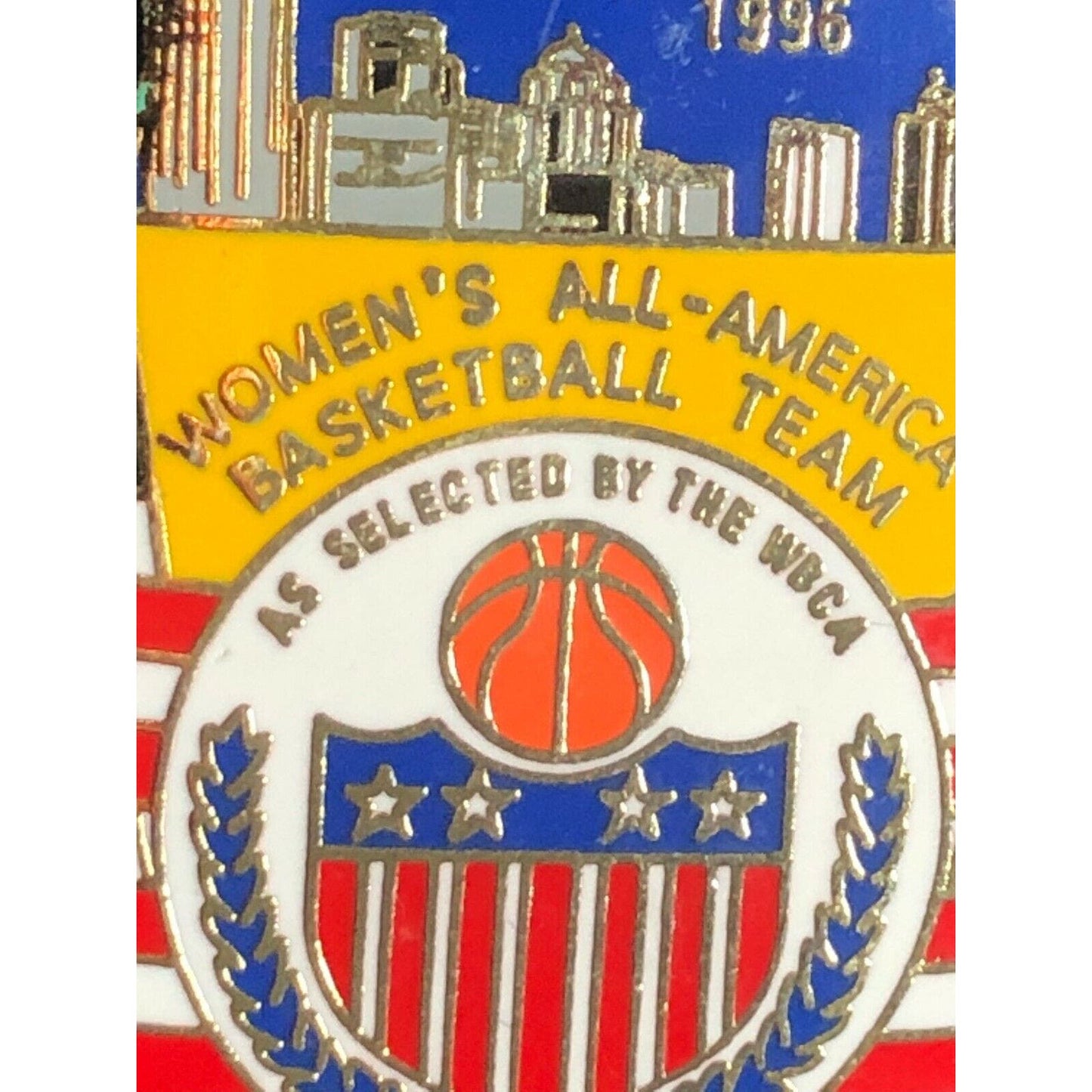 1993 Kodak Lapel Hat Pin - WBCA Woman's All-American Basketball Team Charlotte