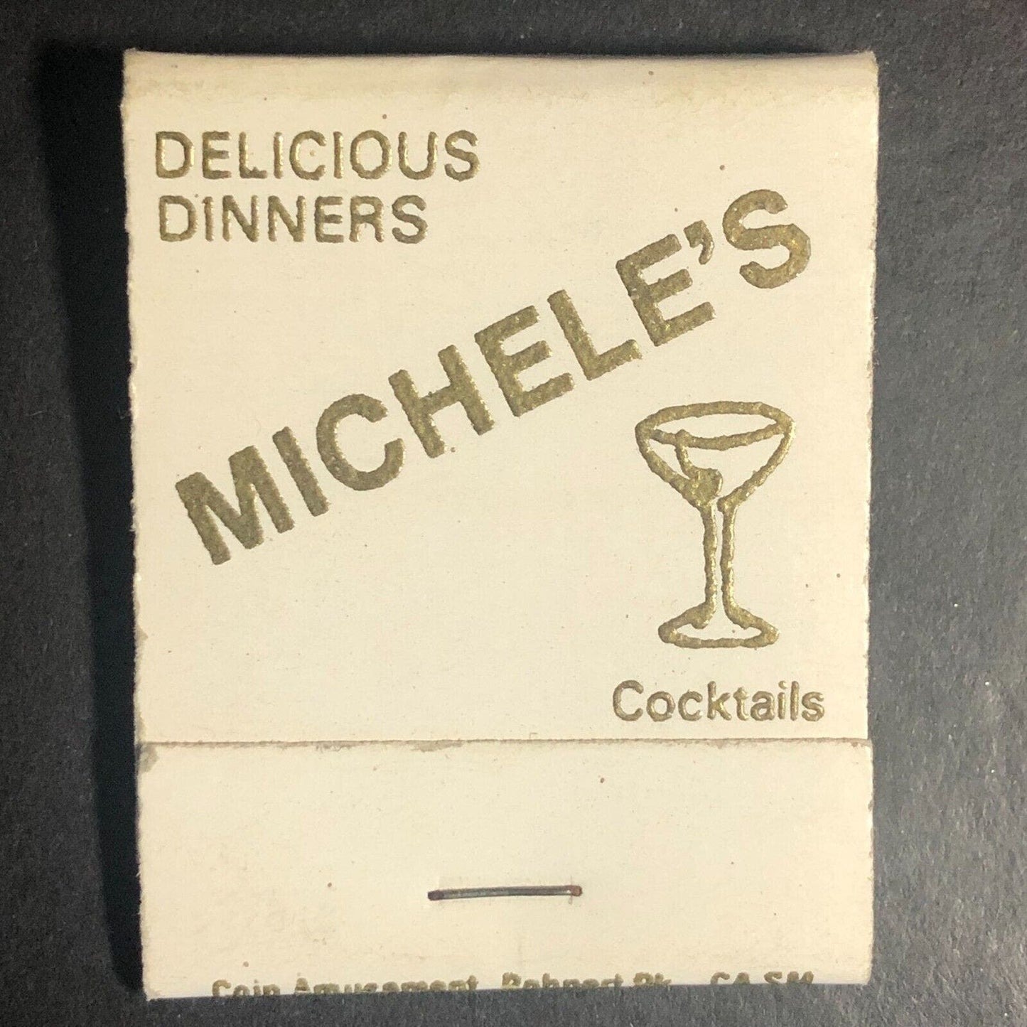 Santa Rosa, CA Michele's Restaurant Cocktails Full Matchbook c1975-85