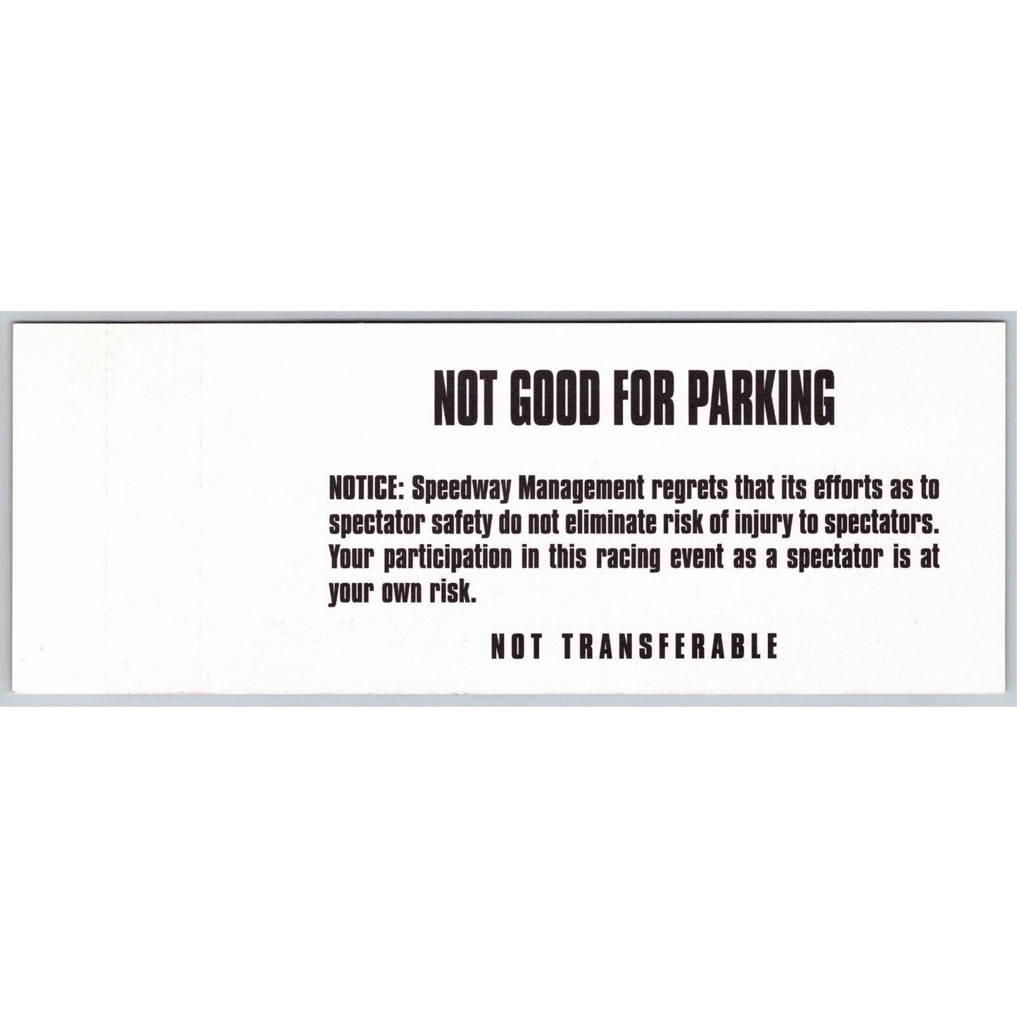 2001 Indy 500 Qualification Day Gasoline Alley Unused Ticket Indianapolis #73