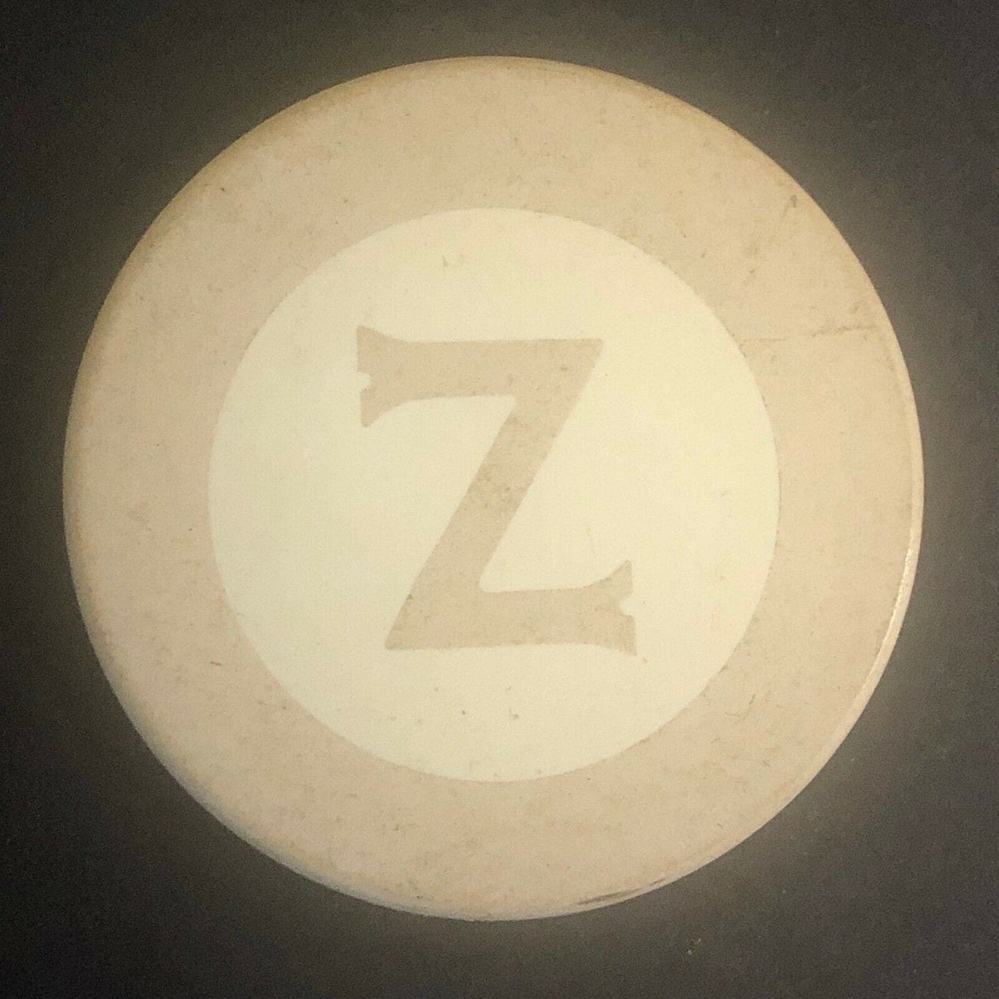 Complete Single Letter White "PO-A" P. 287 Clay Poker Chip Alphabet Eisenstadt