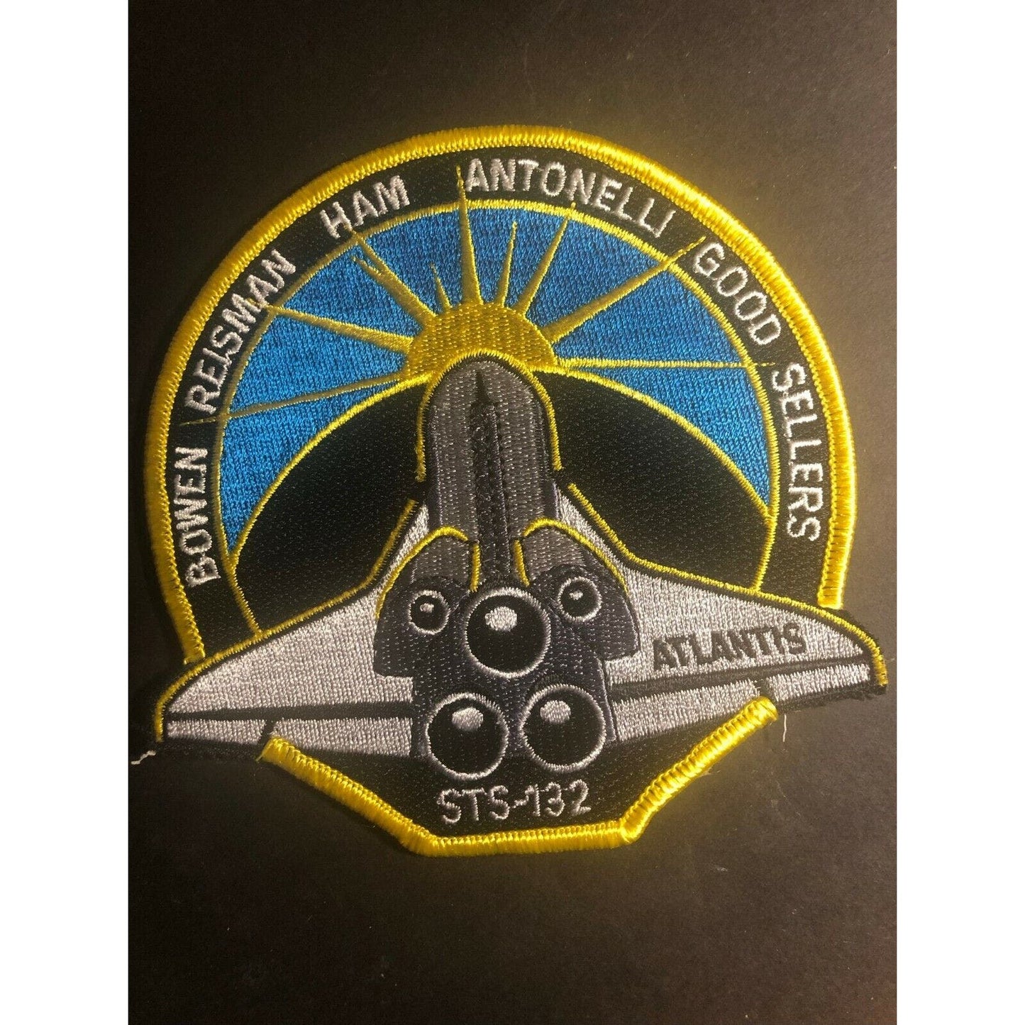 Vintage NASA Shuttle STS 132 Atlantis Embroidered Mission Crew Patch