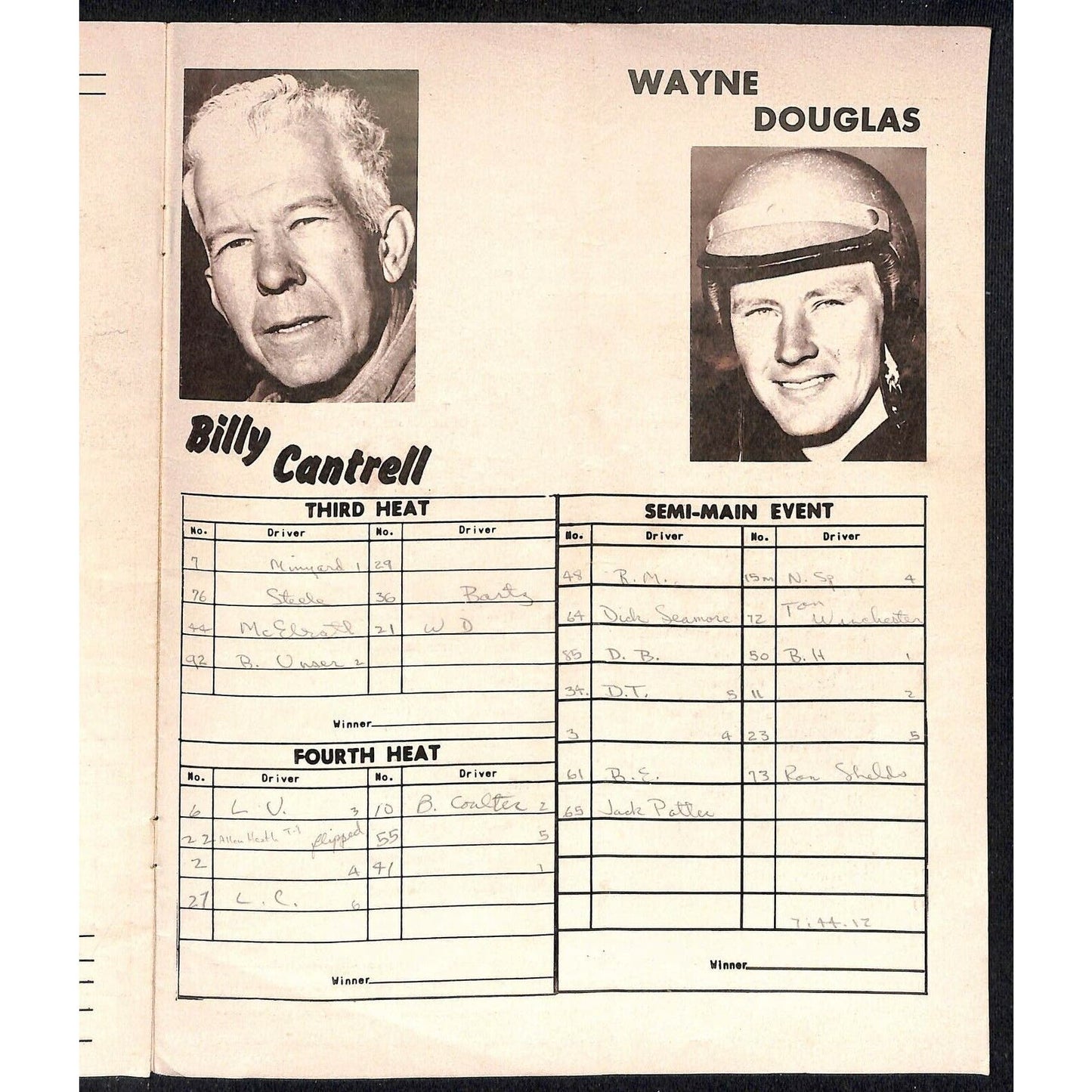 Scarce 9/8 1962 Big Car Auto CRA Racing Program Ascot Park Gardena 8pp