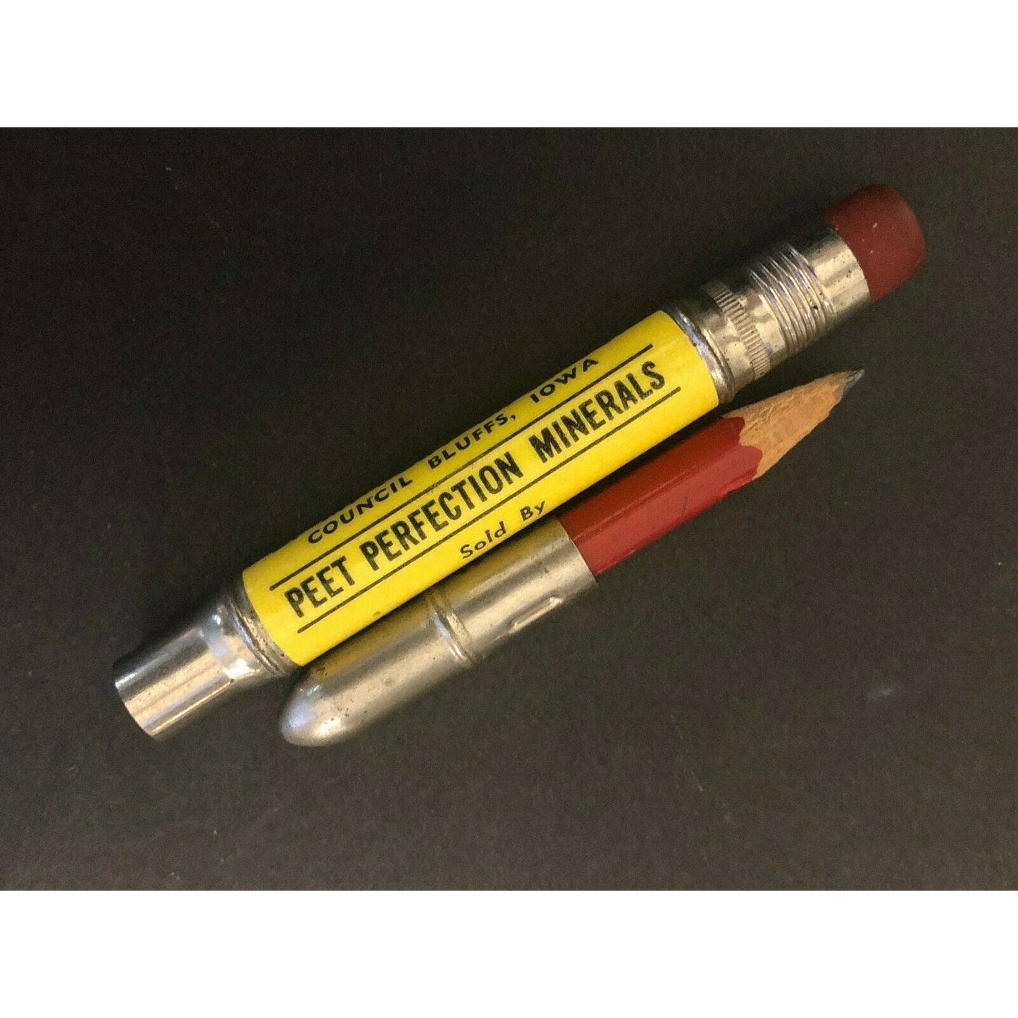 c1930's40's "Dietrich Peet Manly Council Bluffs, Iowa" Advertising Bullet Pencil
