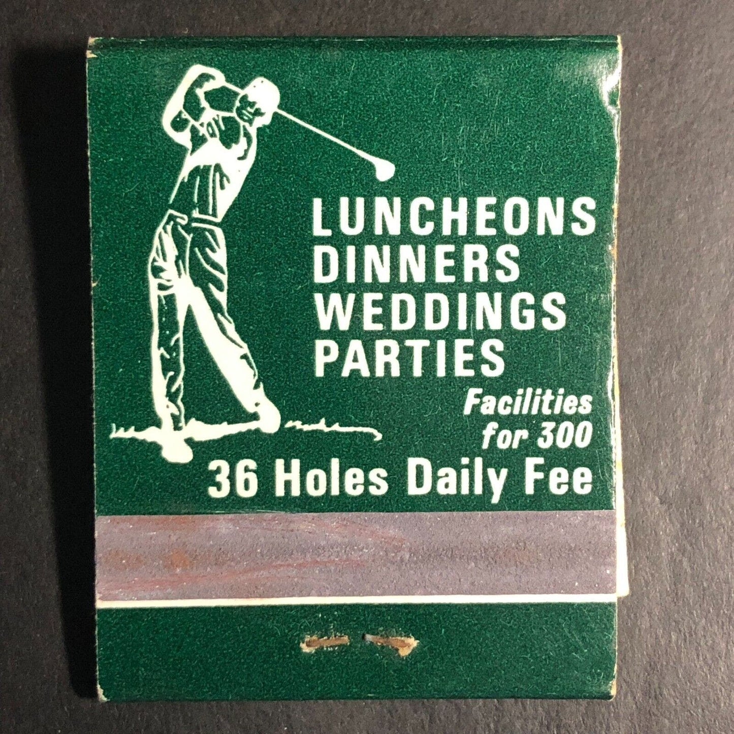 White Pines Gold Club Bensenville, IL Matchbook c1974-84 w/ Swinging Golfer