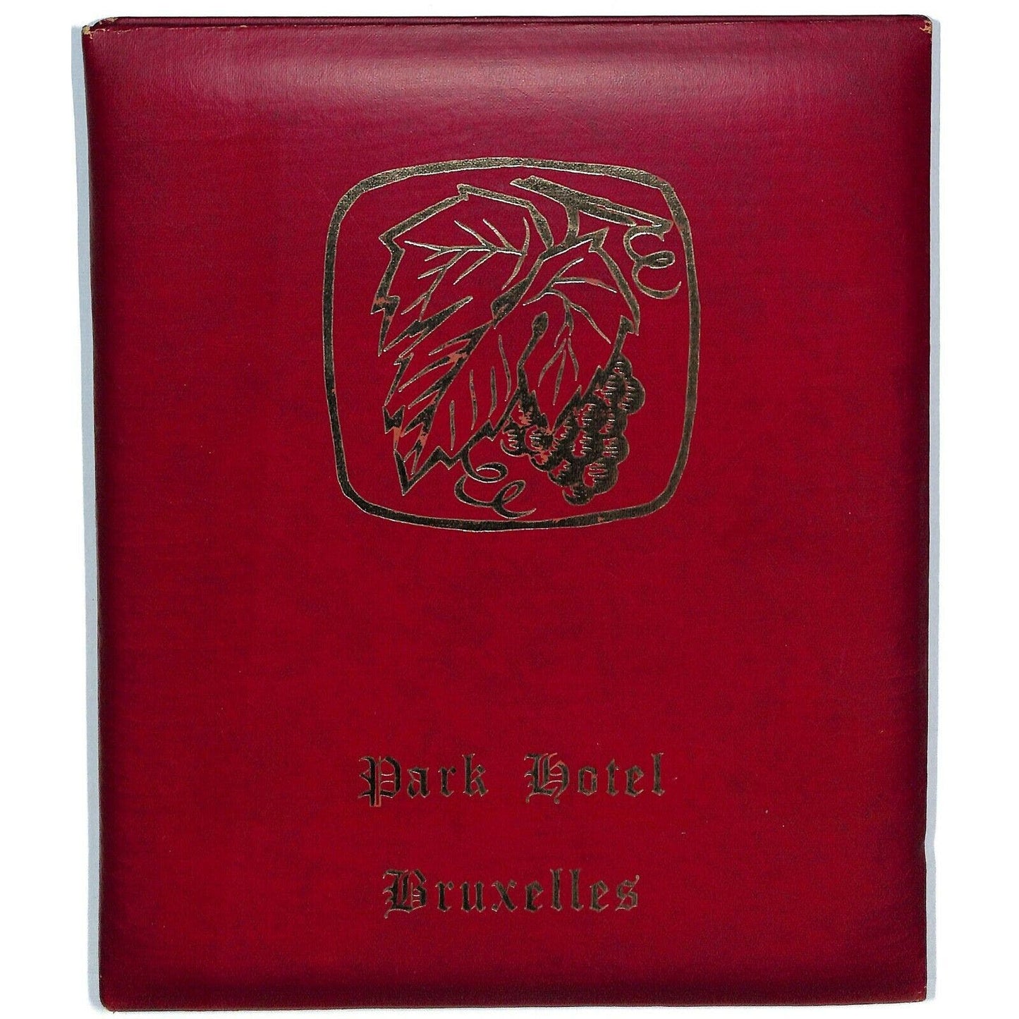 c1970's Park Hotel Bruxelles Menu w/ Big Thick Padded Folder / Cover