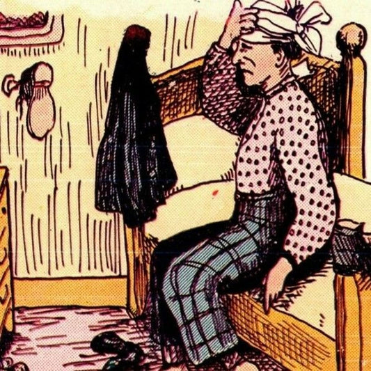 "I Must of Had an Awful Good Time" c1905 Undivided Unposted Comic Humor Postcard