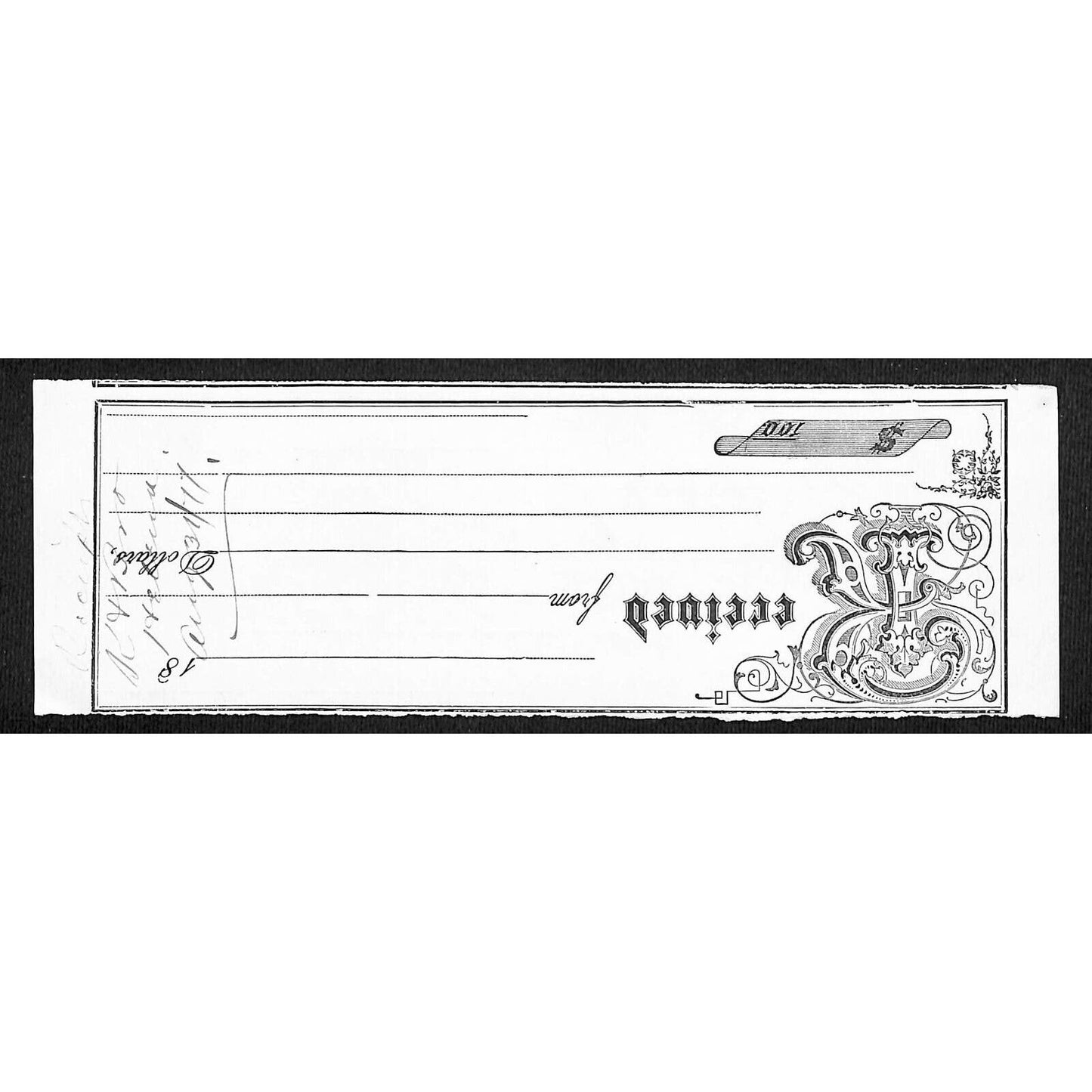Helena Montana 1877 $40 Richard Lockey Receipt / Billhead