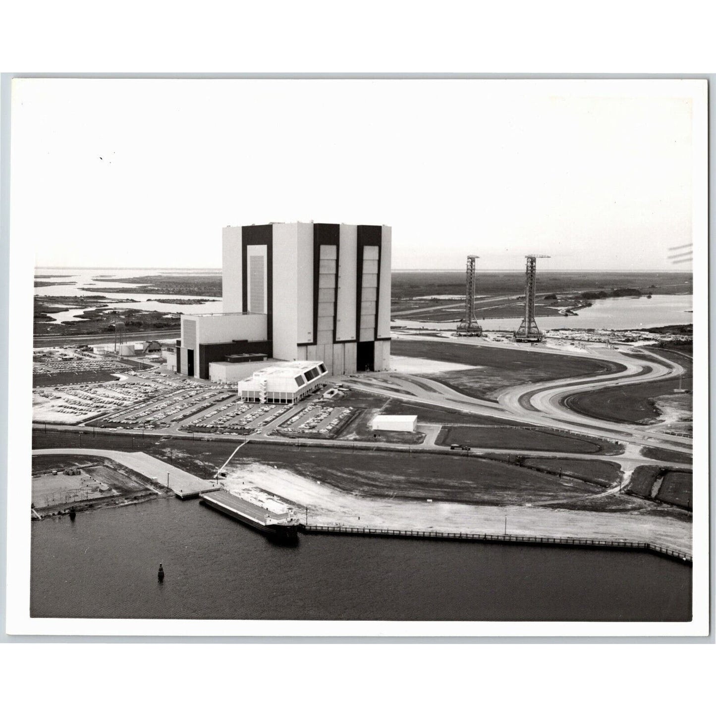 Original NASA Apollo Era 1966 8 x 10 Photograph - Ariel View KSC Construction