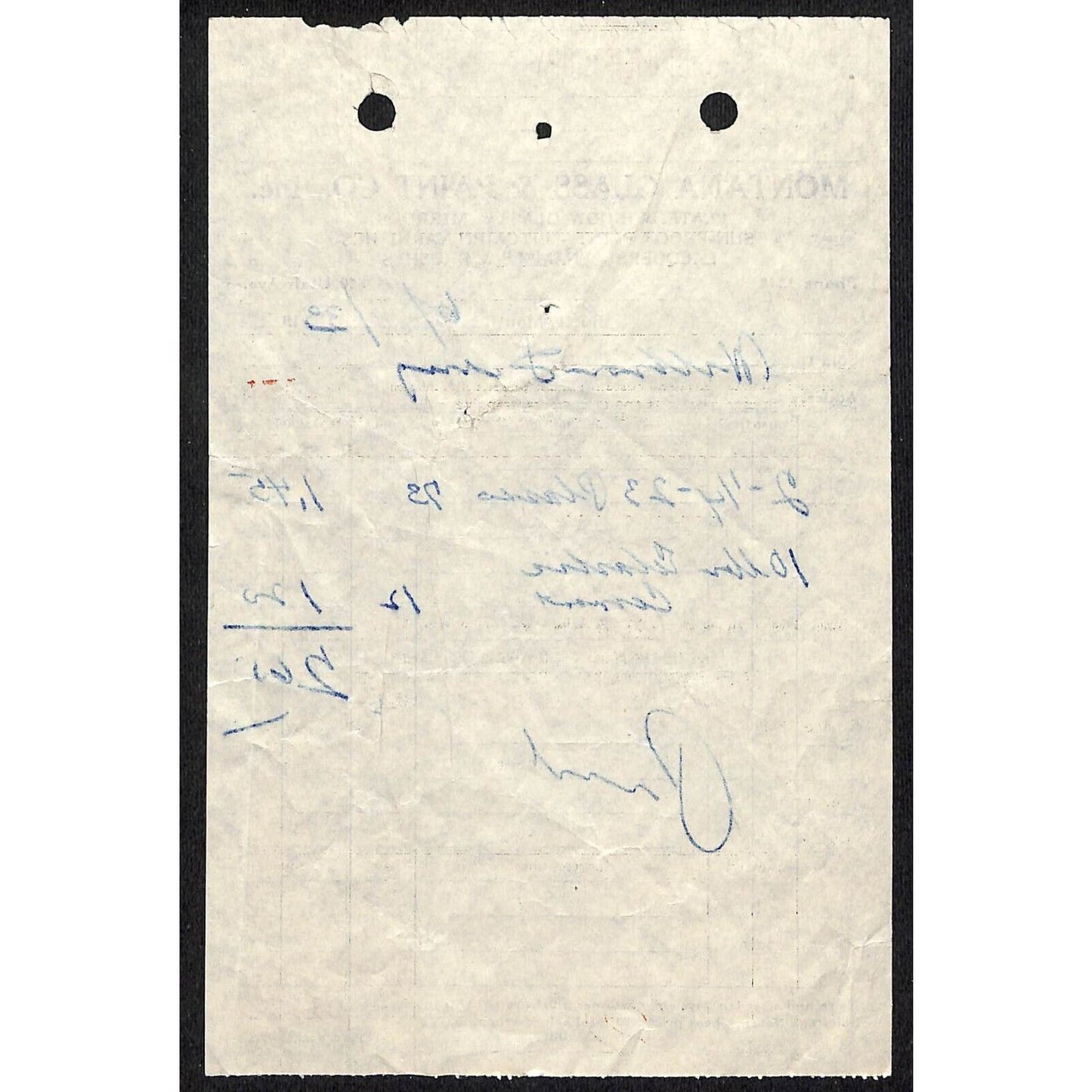 Montana Glass & Paint Co. Butte Montana - 1933 Billhead Letterhead - Wilson Drug