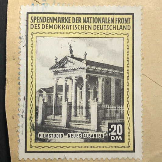 3 Affixed "Spendenmarke der Nationalen Front" 20DM Stamps - Zwickau / Sachs Env.