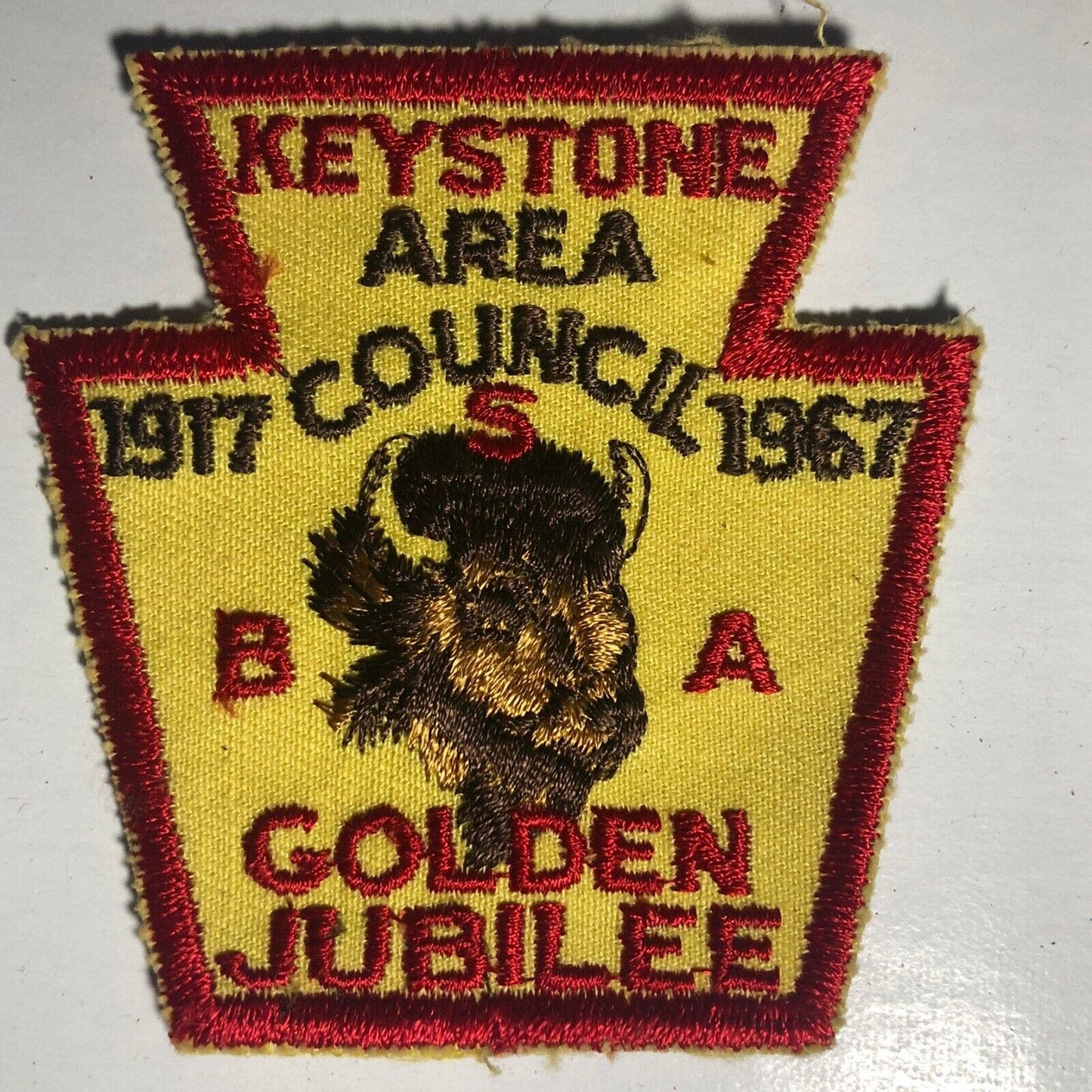BSA - Keystone Area Council 1967 Vintage Embroidered Patch - Golden Jubilee