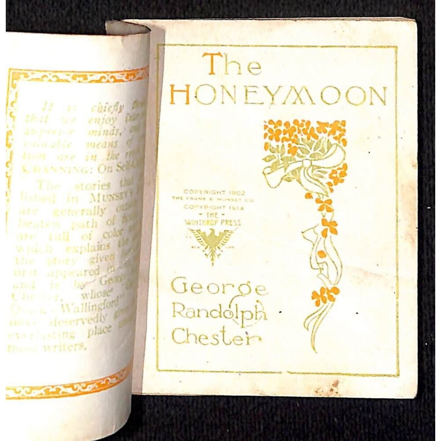 George Randolph Chester "The Honeymoon" Tiny Booklet Winthrop Press 1914 32pp